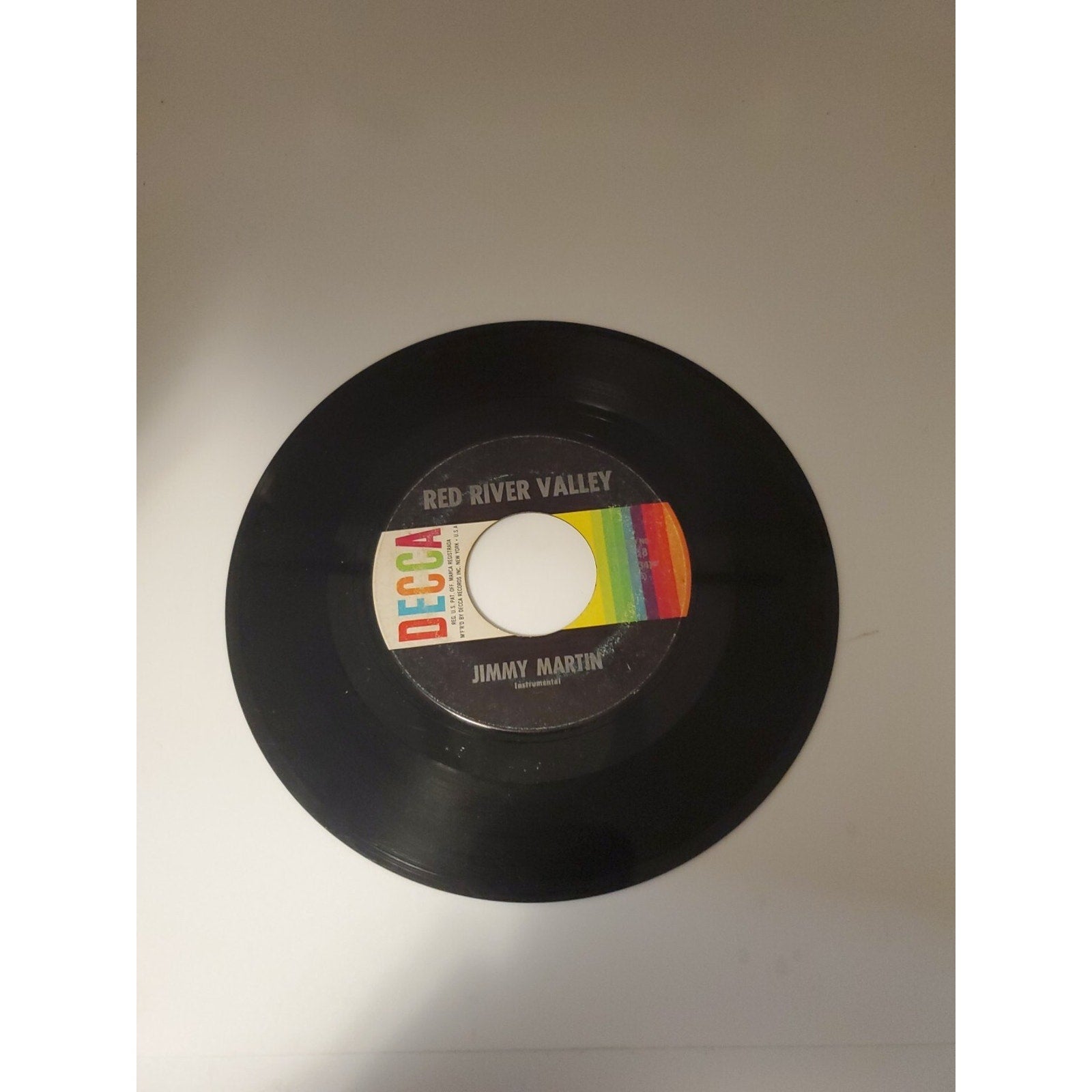 JIMMY MARTIN 45 rpm 7" record - WIDOW MAKER / RED RIVER VALLEY