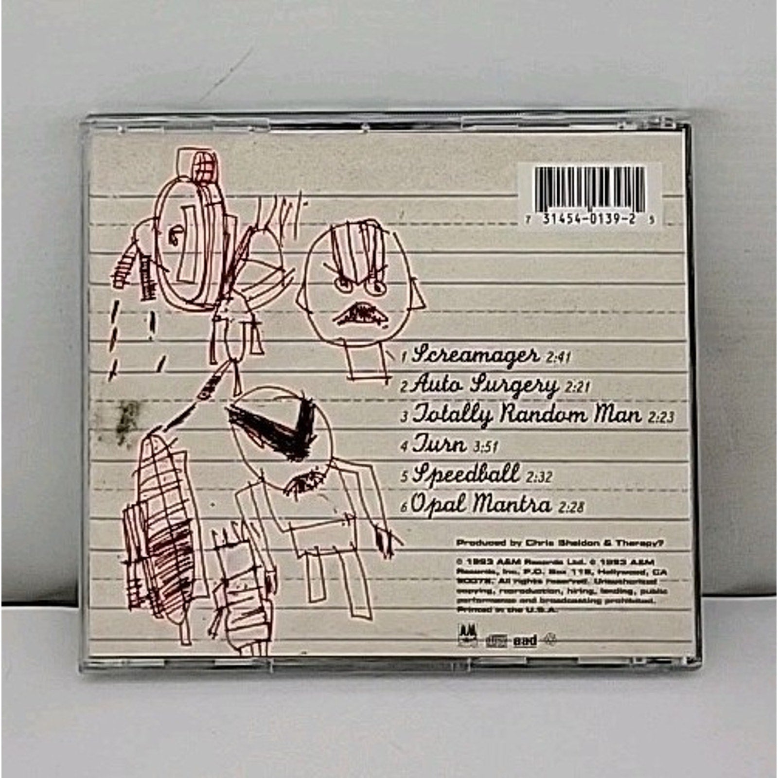 Therapy? Hats Off the Insane CD 1993 A&M Records Alternative Rock
