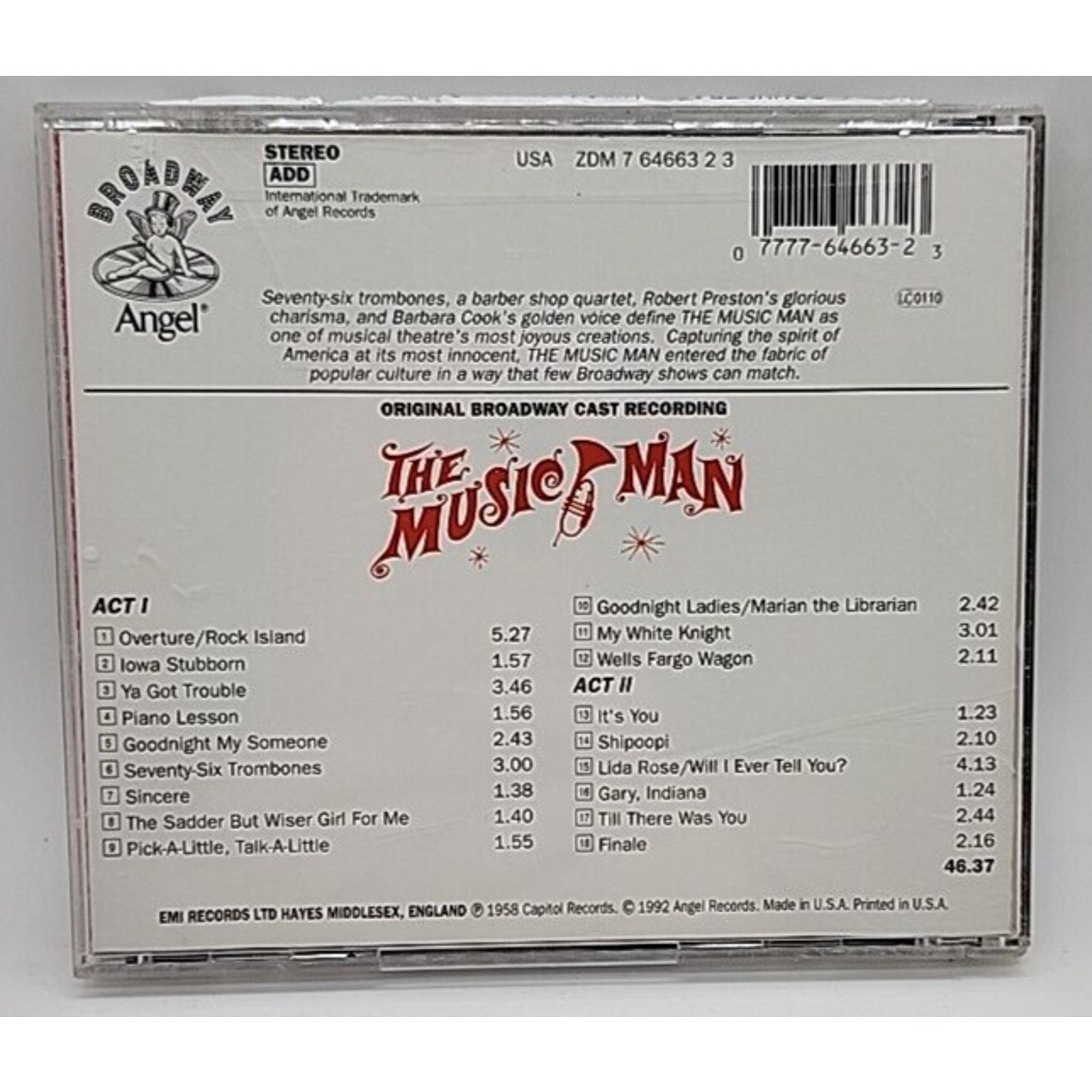 Music Man / O.B.C. by Music Man / O.B.C. (CD, 1992)