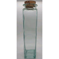 11" Square Glass Container And Cork Pasta Noodle Holder Made In Italy