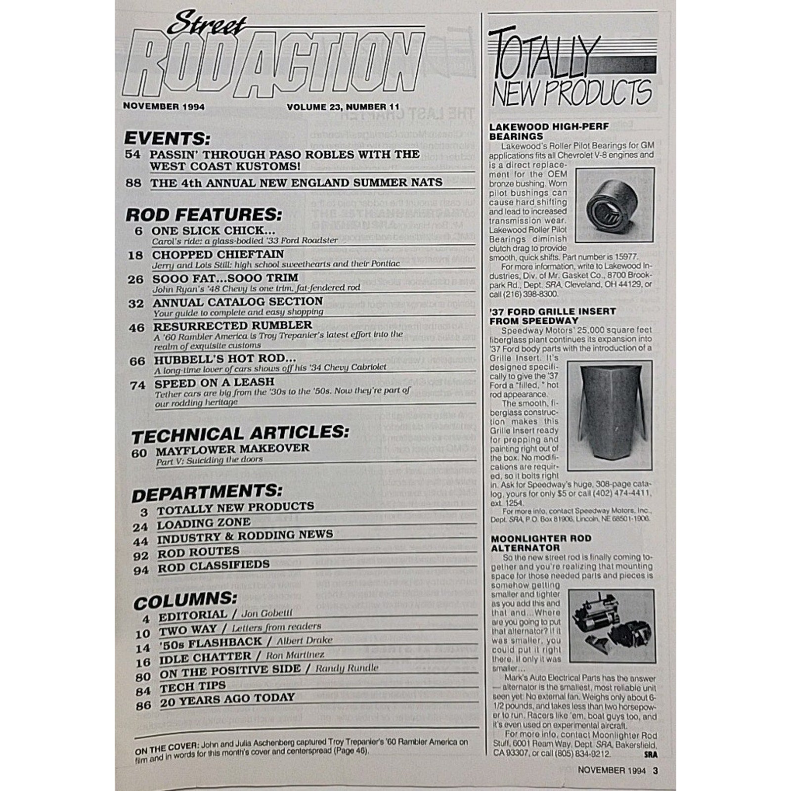 Street Rod Action Magazine November 1994 Volume 23 Number 11