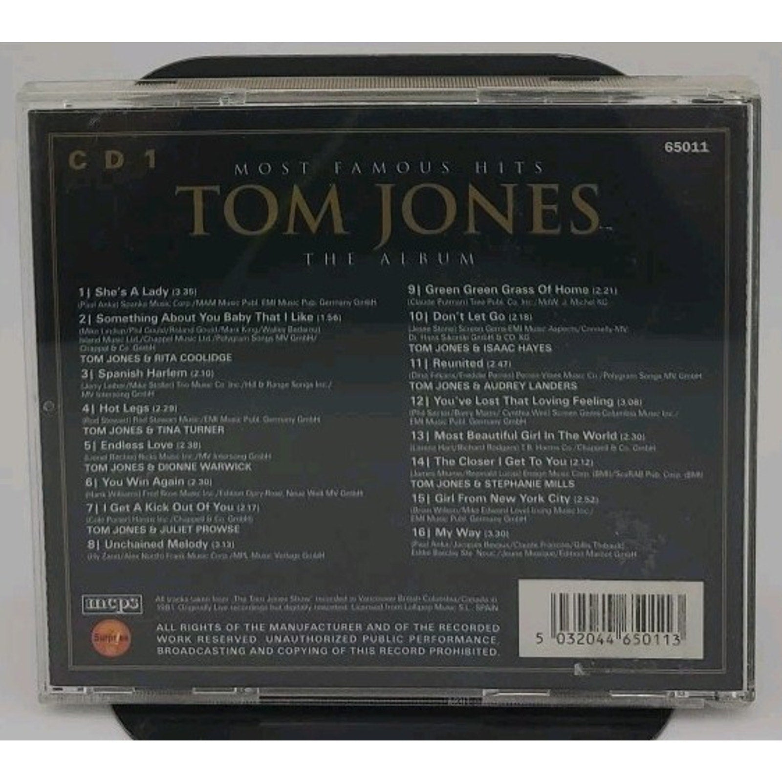 Tom Jones with 'Most Famous Hits: The Album CD, Oct-2000)