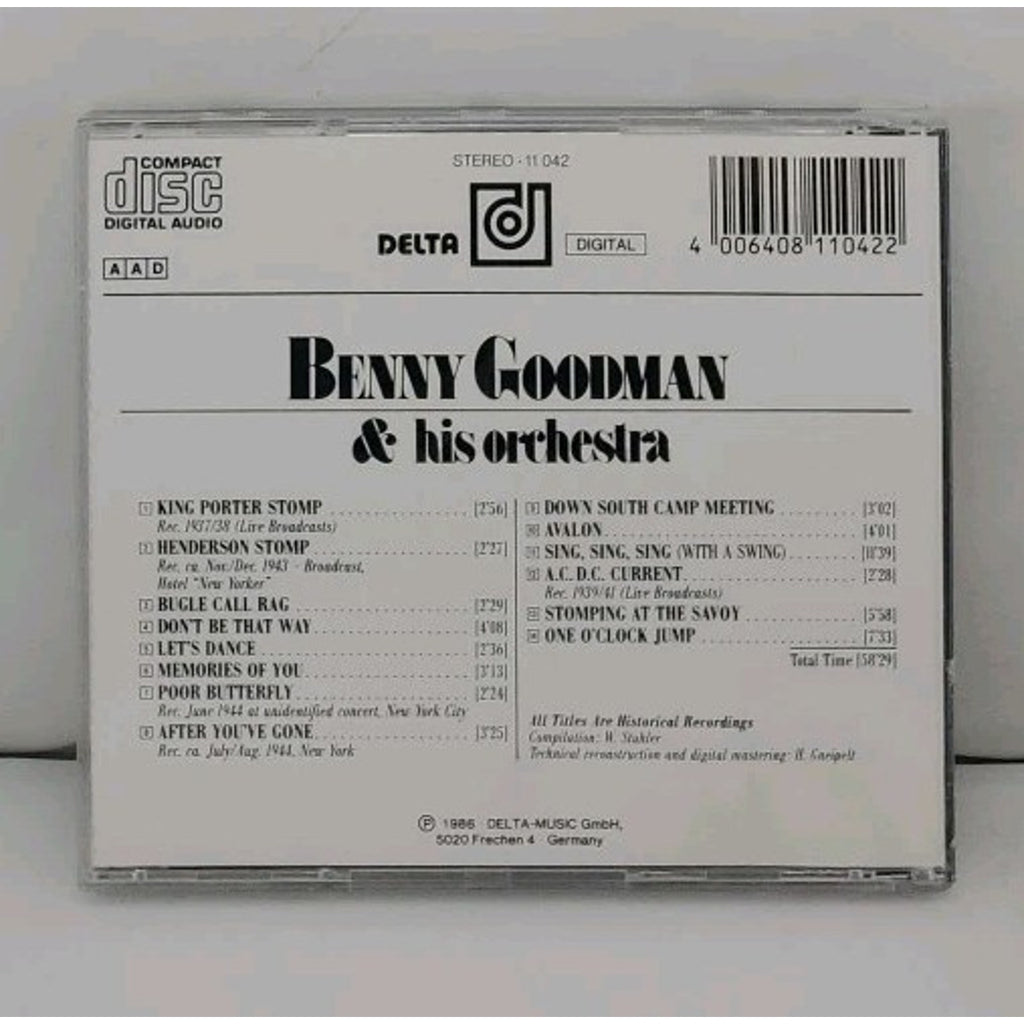 Benny Goodman & His Orchestra Music CD Delta Label