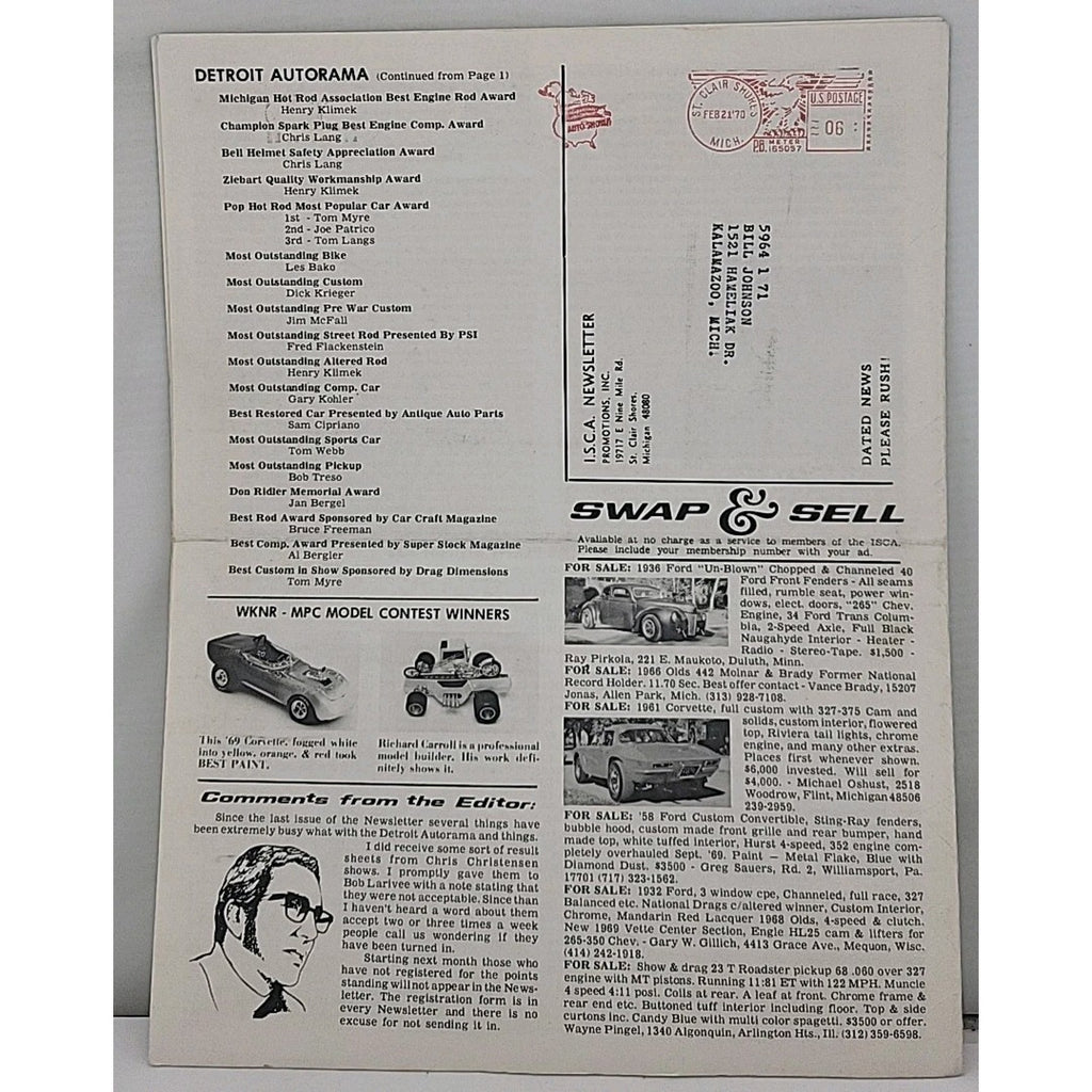 ISCA Newsletter January 1970 Volume X Number 5