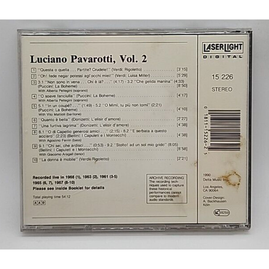 Luciano Pavarotti : Live Recordings 1961 -1967 Volume 2 (CD)