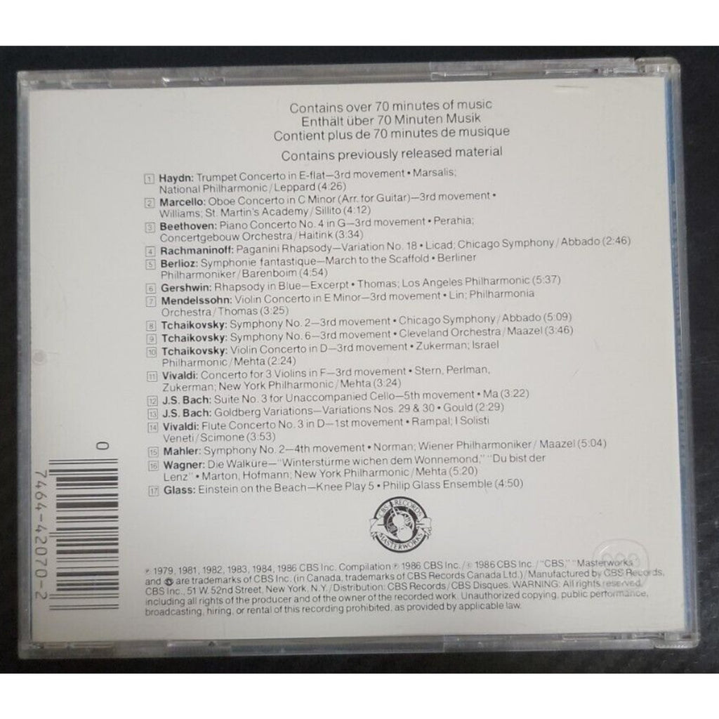 Masterworks Digital Sampler (CD, Oct-1990, Sony Music Distribution (USA))