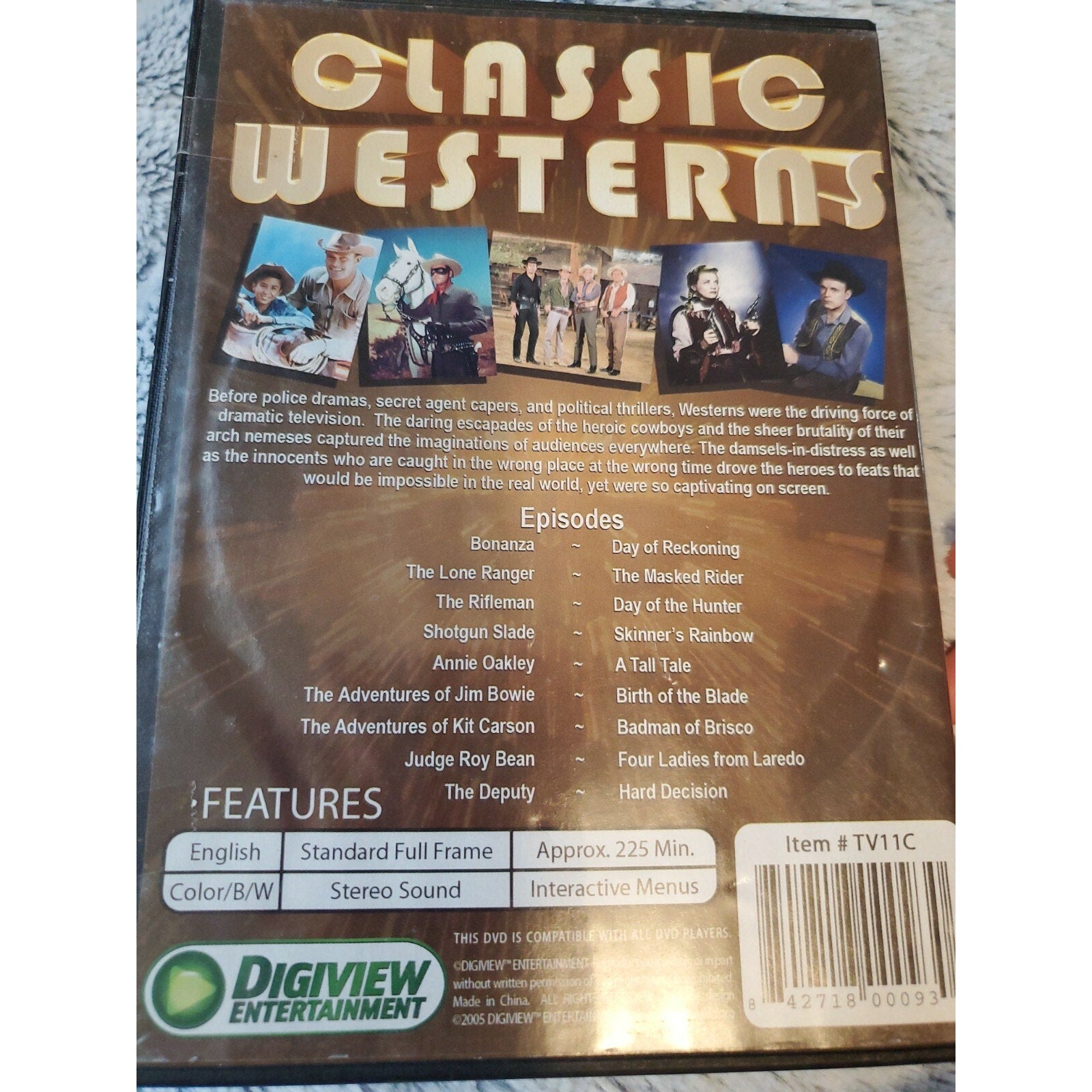 Classic Westerns 9 Classic Episodes Bonanza The Rifleman DVD