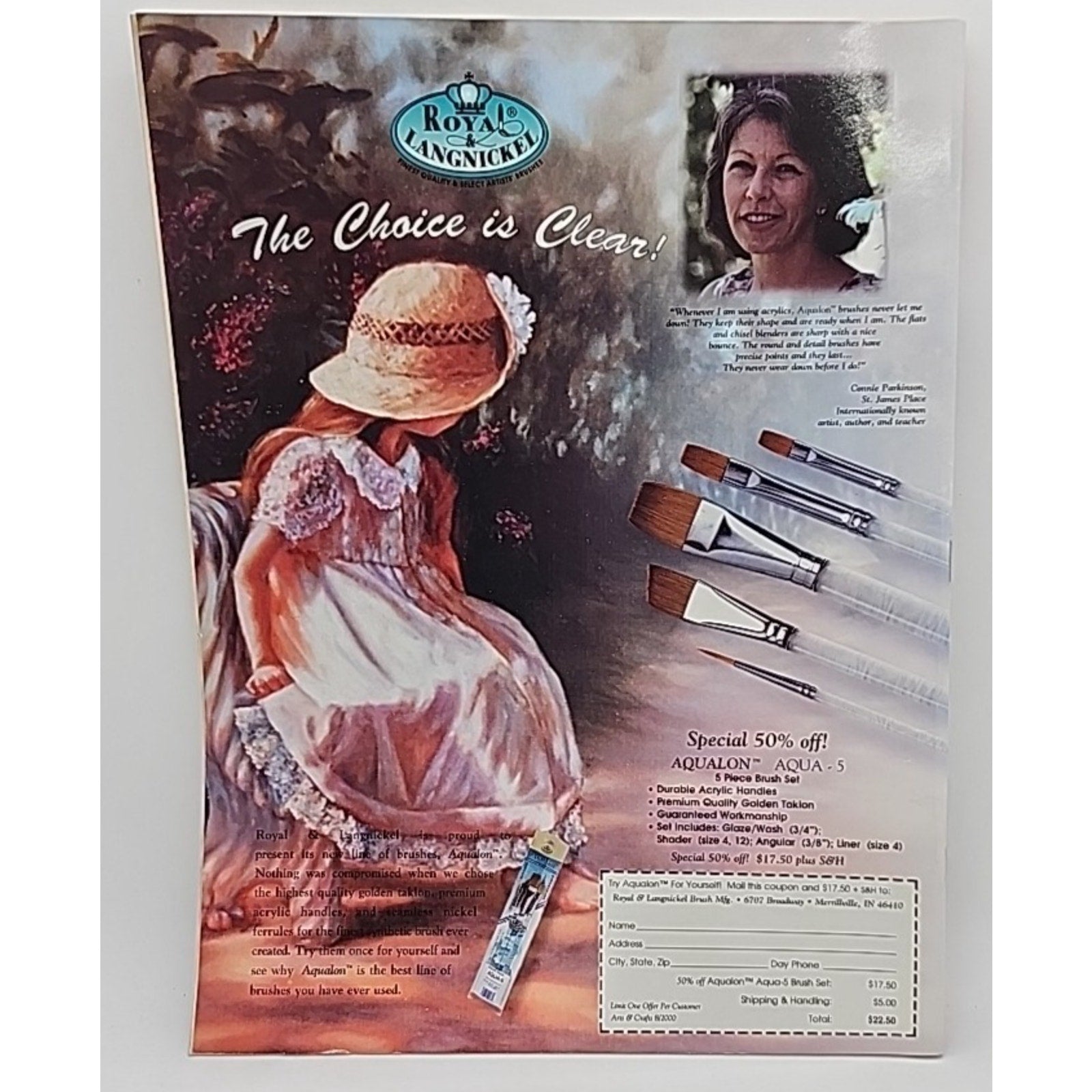 Arts & Crafts Creative Crafts Magazine August 2000 Illust