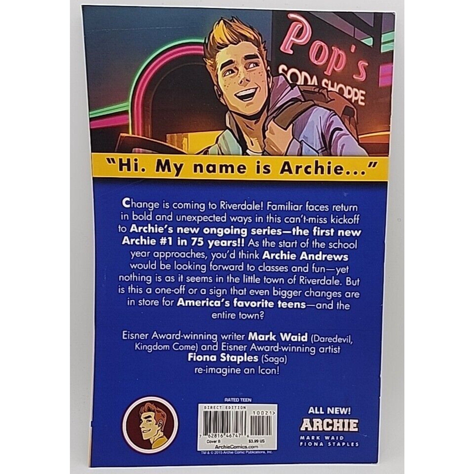 Archie 2015 Comic Book Issue # 1B Variant Moritat Cover