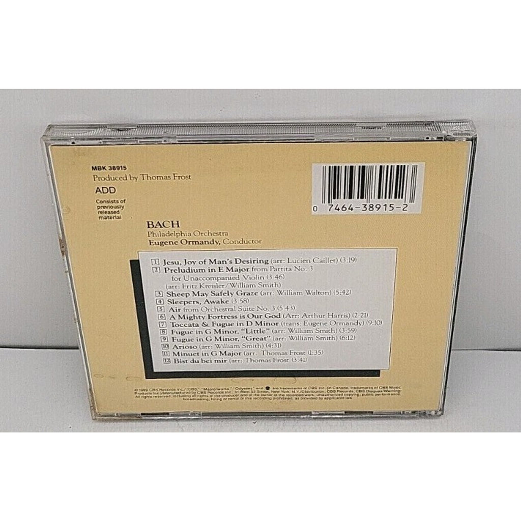 Bach Favorites - Ormandy (CD, 1989, CBS Odyssey)