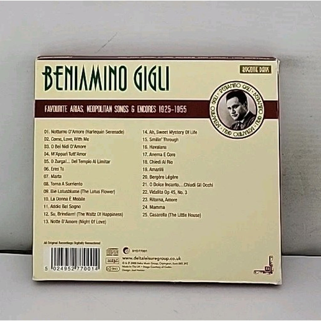 Favourite Arias Neapolitan Songs & Encores by Beniamino Gigli (CD, 2008)