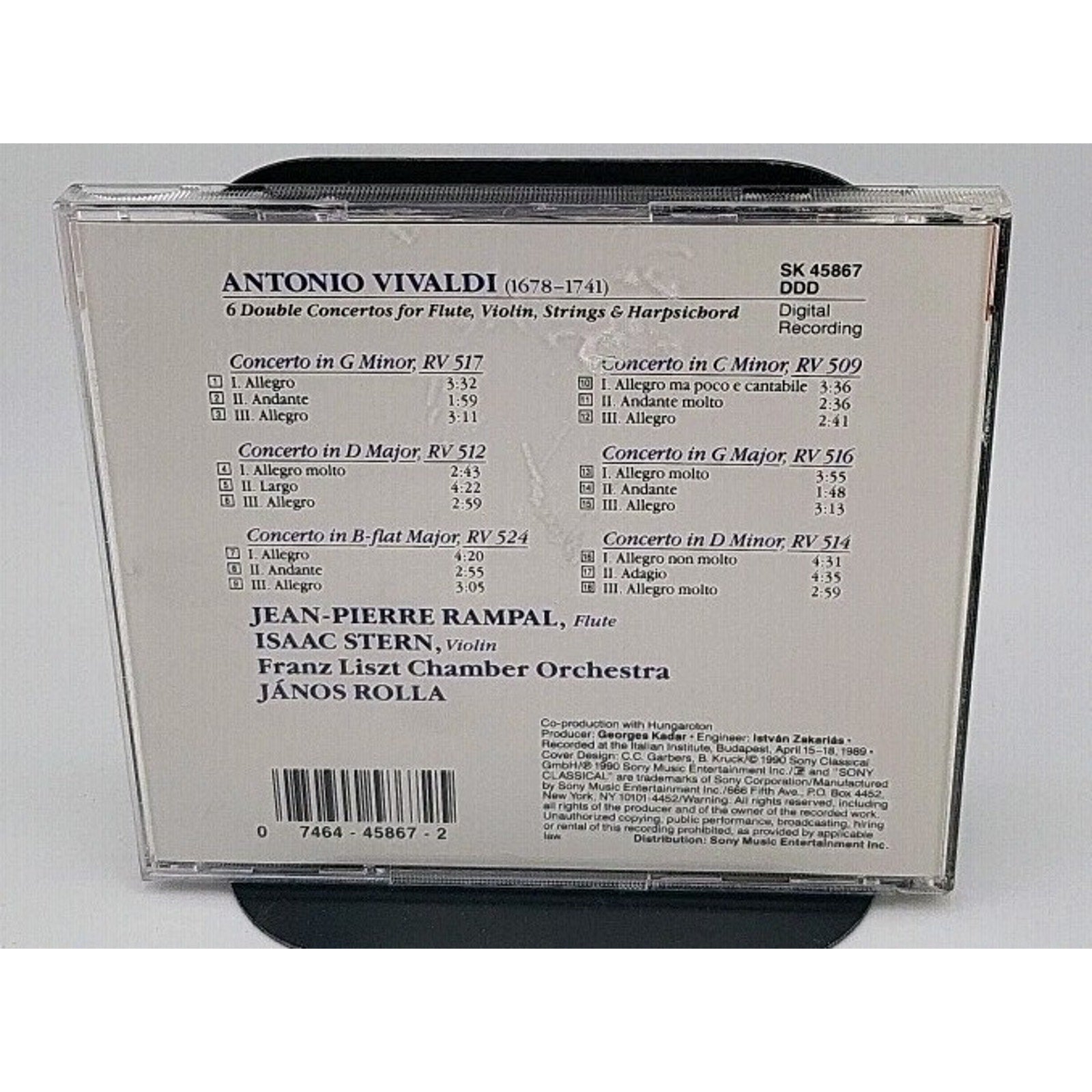 Vivaldi: 6 Double Concertos - Stern - Rampal CD