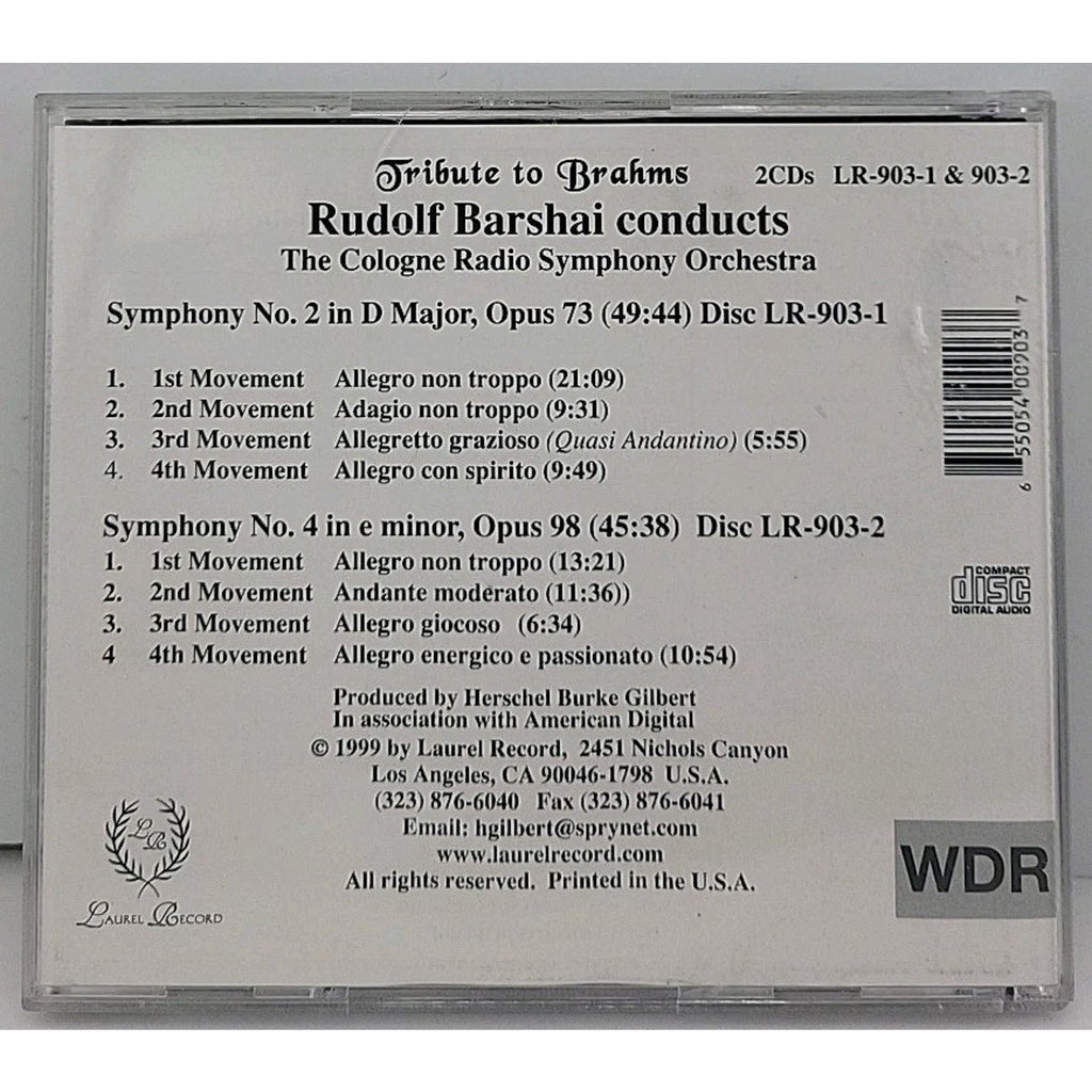 Rudolf Barshai Conducts Brahms Symphonies No. 2 & No. 4 CD