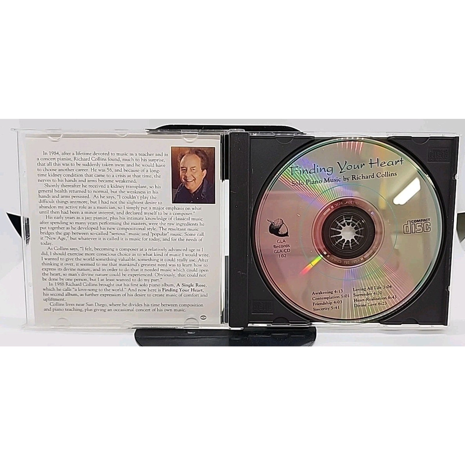 Richard Collins Finding Your Heart Piano CD Spiritual Divine Love 1996