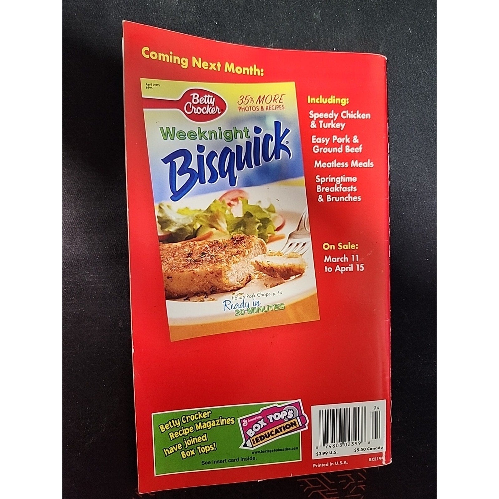 2003 March #194 Betty Crocker Cookbook Booklet "BETTY’S BEST RECIPES 2002"