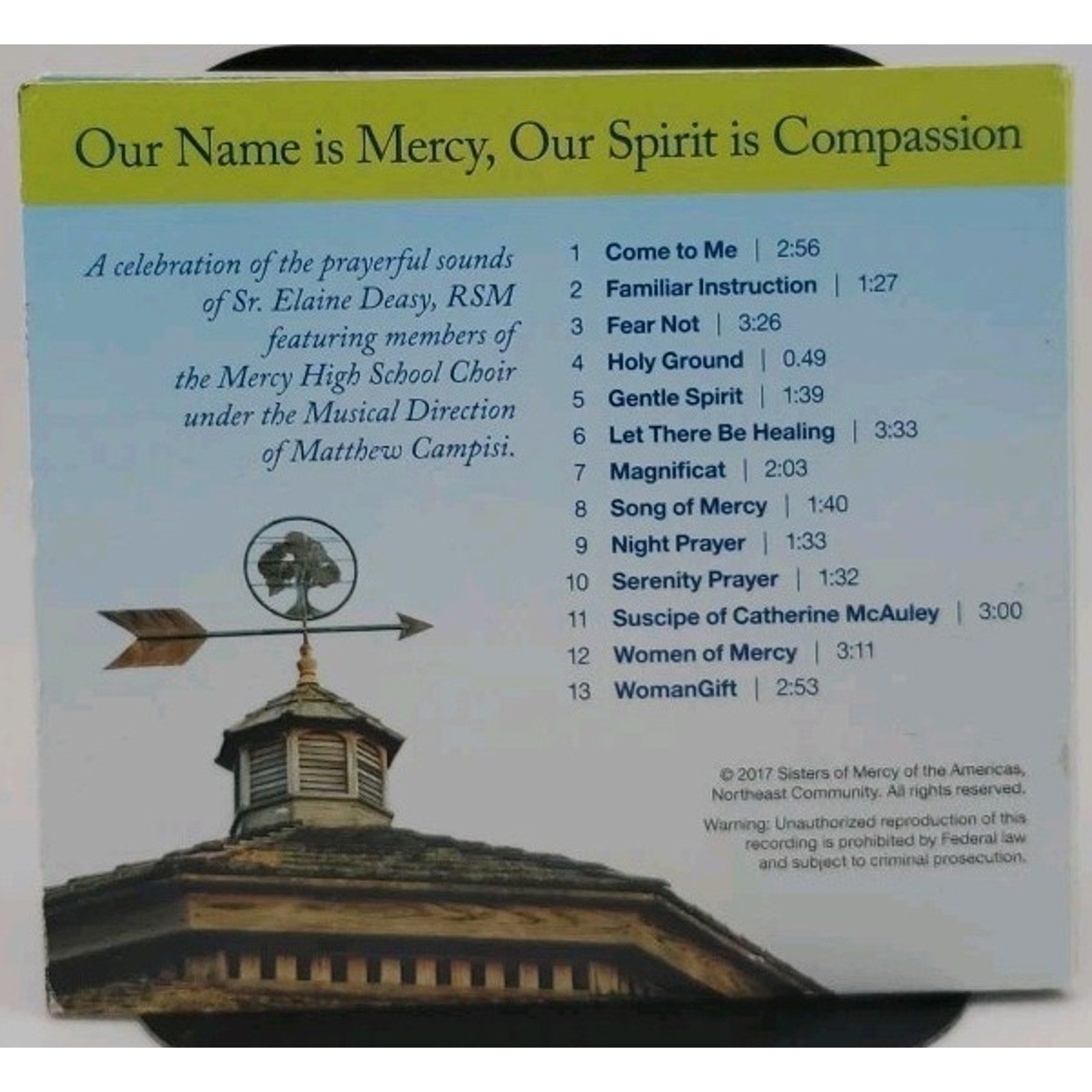 Our Name Is Mercy, Our Spirit Is Compassion CD