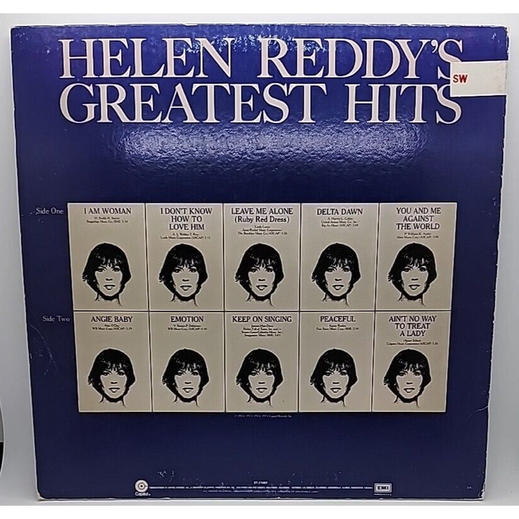 Helen Reddy's Greatest Hits 1975 12" Record 33RPM