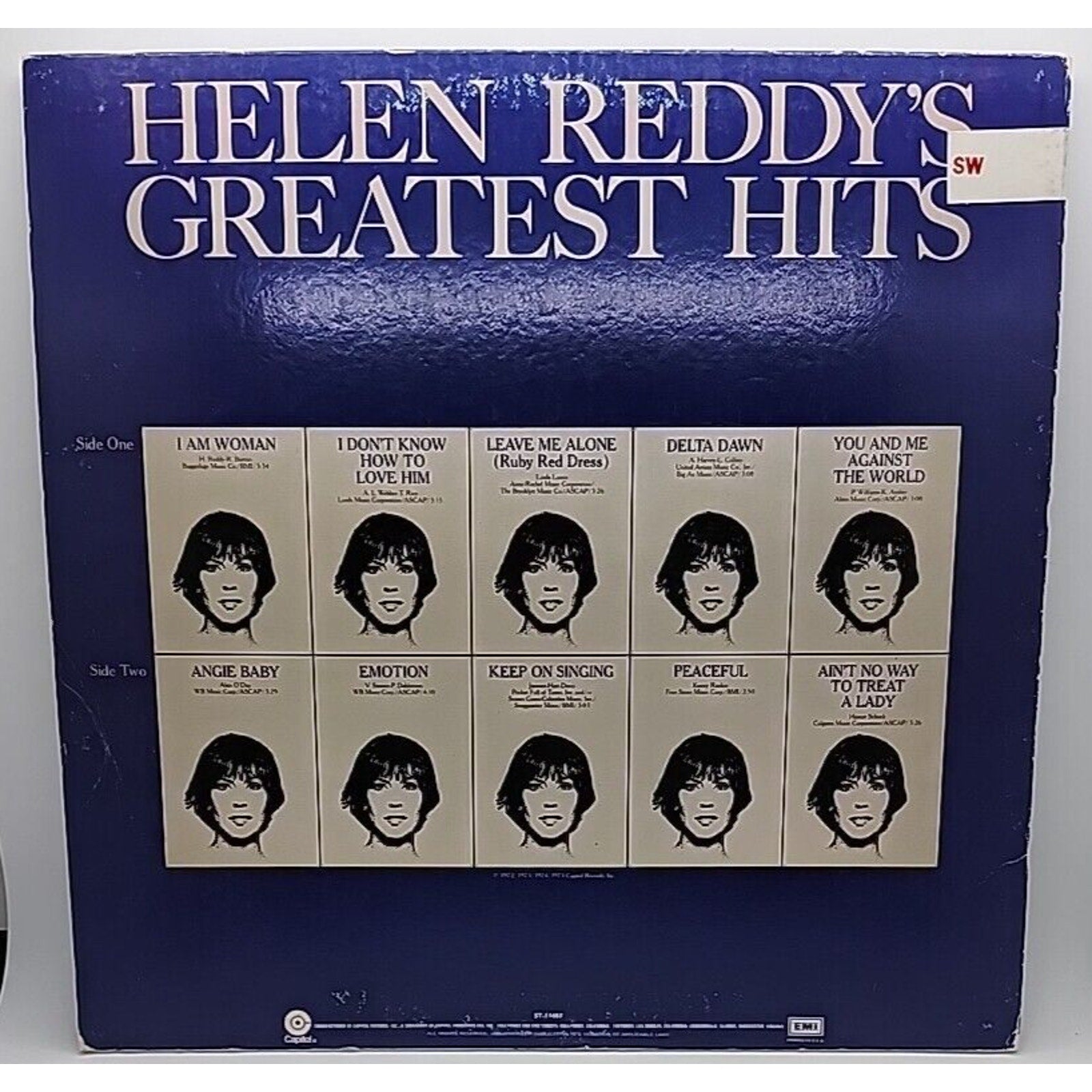 Helen Reddy's Greatest Hits 1975 12" Record 33RPM
