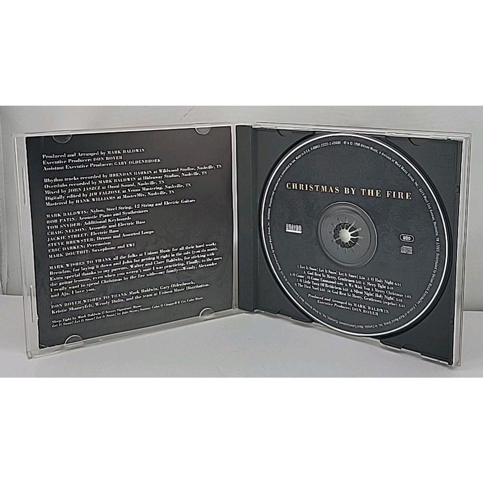 Christmas By The Fire Soft Guitar & Sax CD 1998 Holiday Unison Instrumental