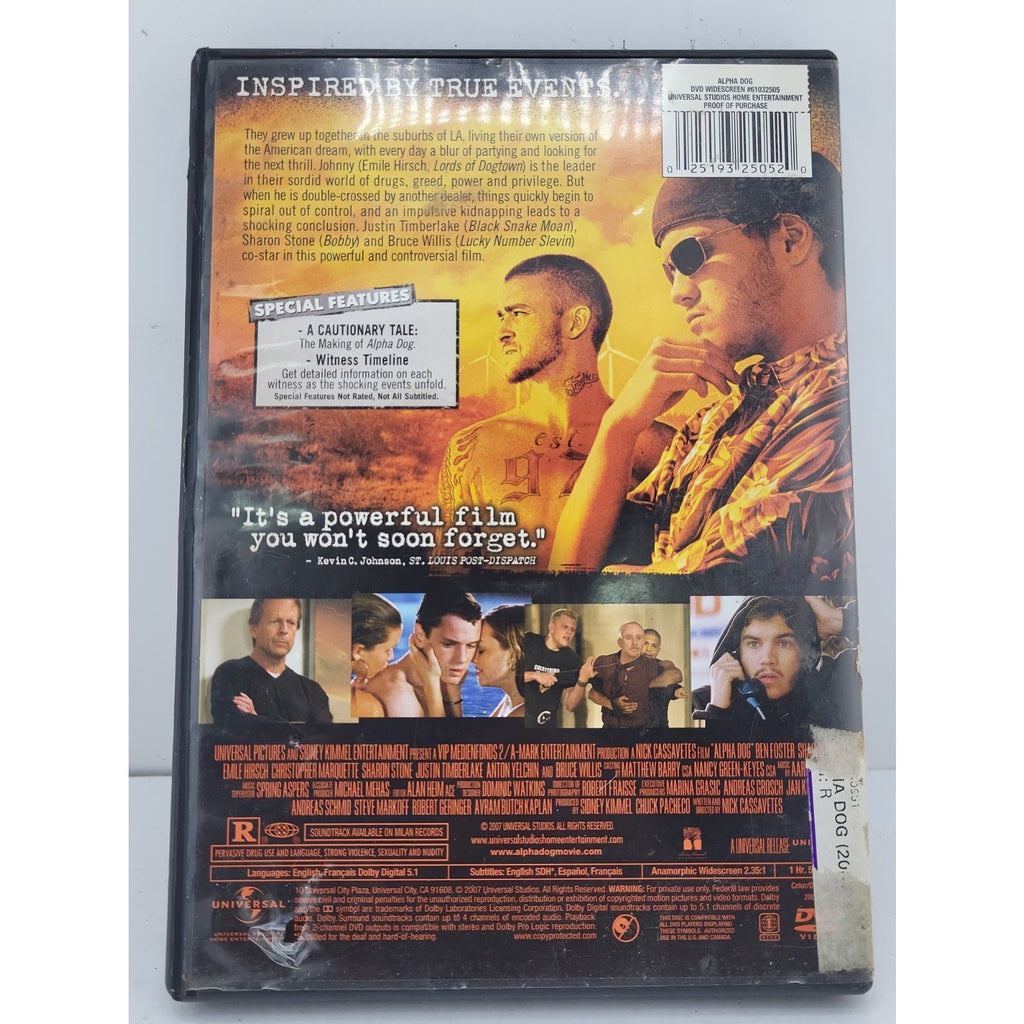 Alpha Dog (DVD, 2006,Widescreen)