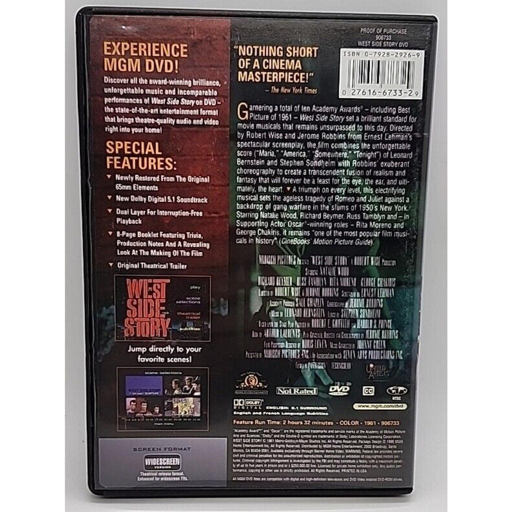 West Side Story (DVD, 1961)