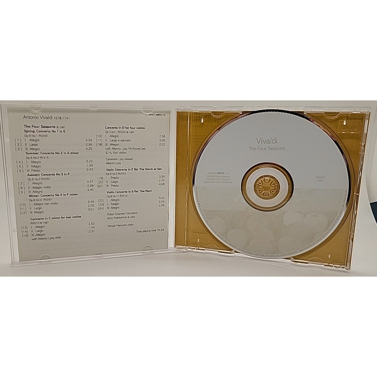 Vivaldi: The Four Seasons - The Storm at Sea, The Hunt (CD)