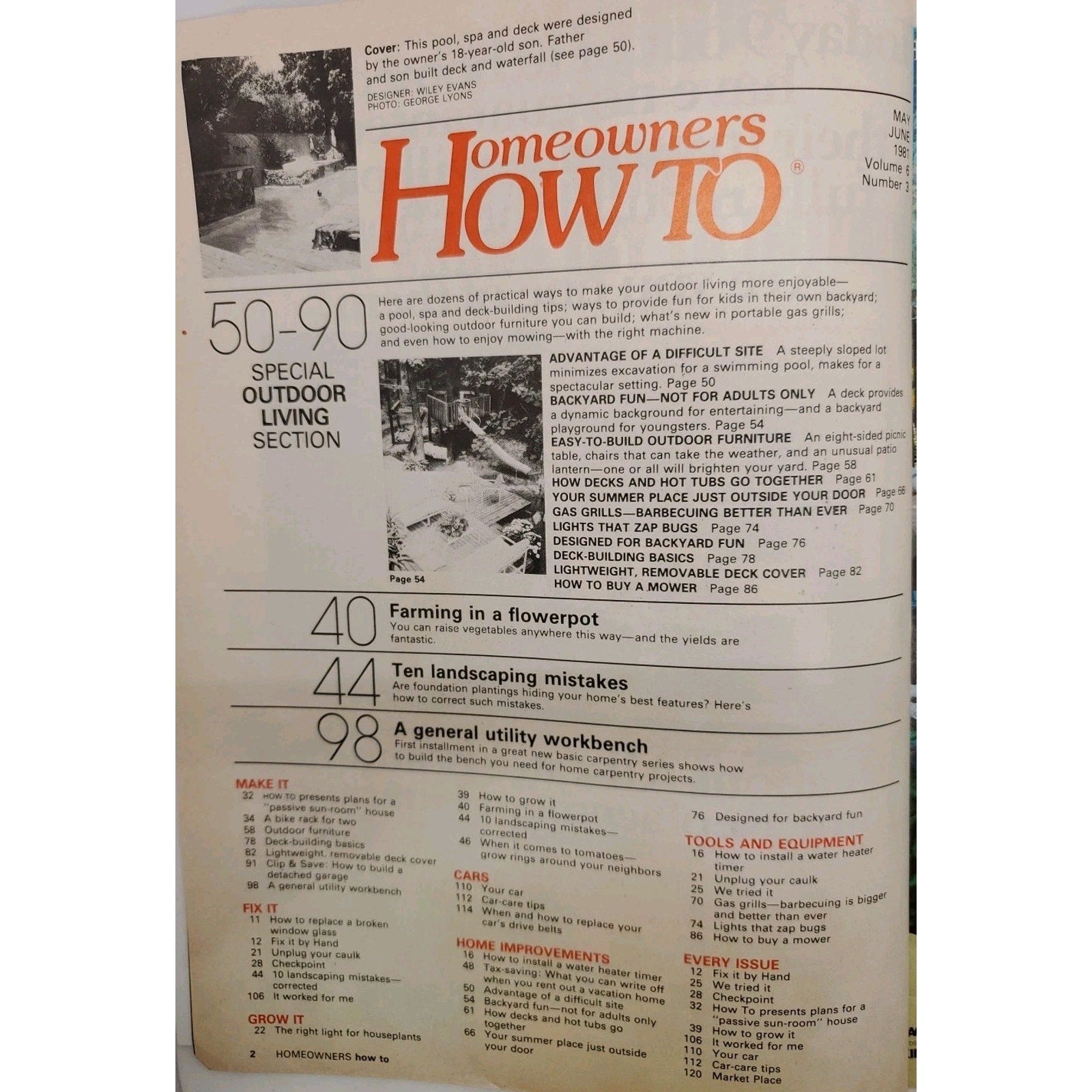 Homeowners How To Magazine May-June 1981 Paperback / Make It / Fix It / Improve