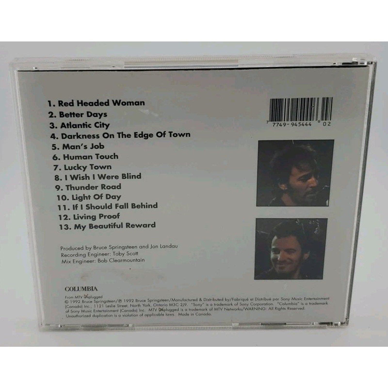 Bruce Springsteen - In Concert - CD 1992