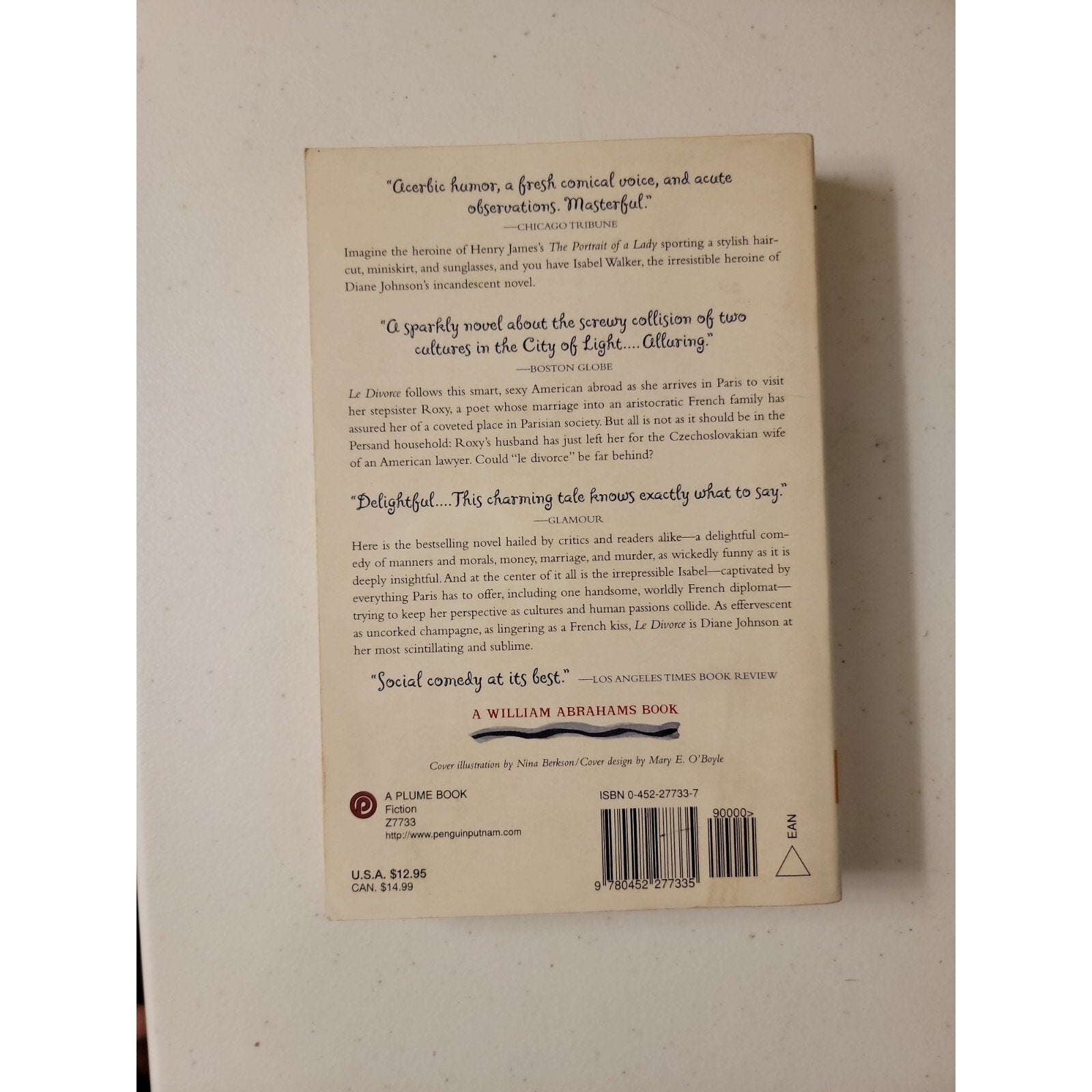 Le Divorce by Diane Johnson (1998, Trade Paperback)
