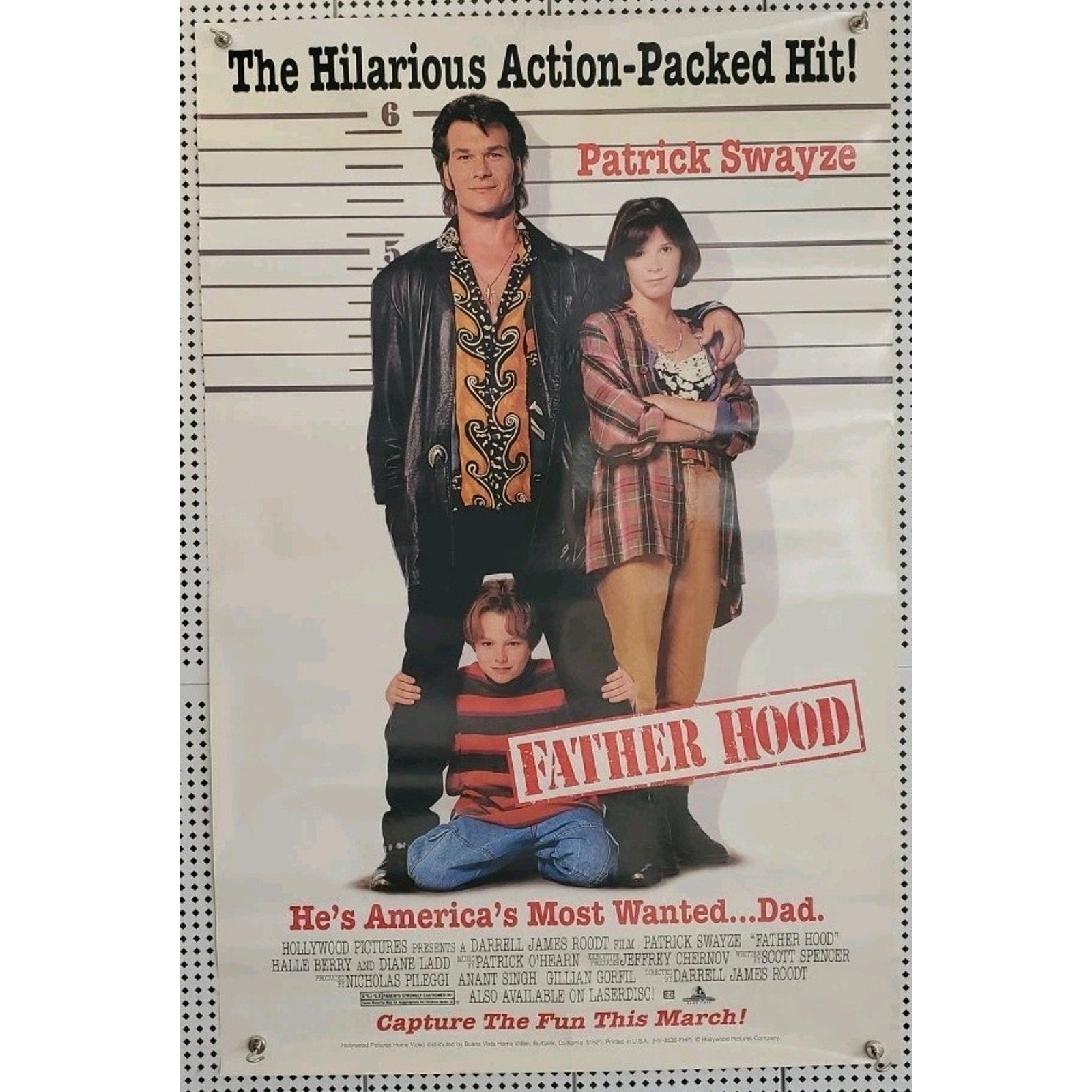 Father Hood Movie Theater Rolled Poster - Patrick Swayze - Hollywood 27x40