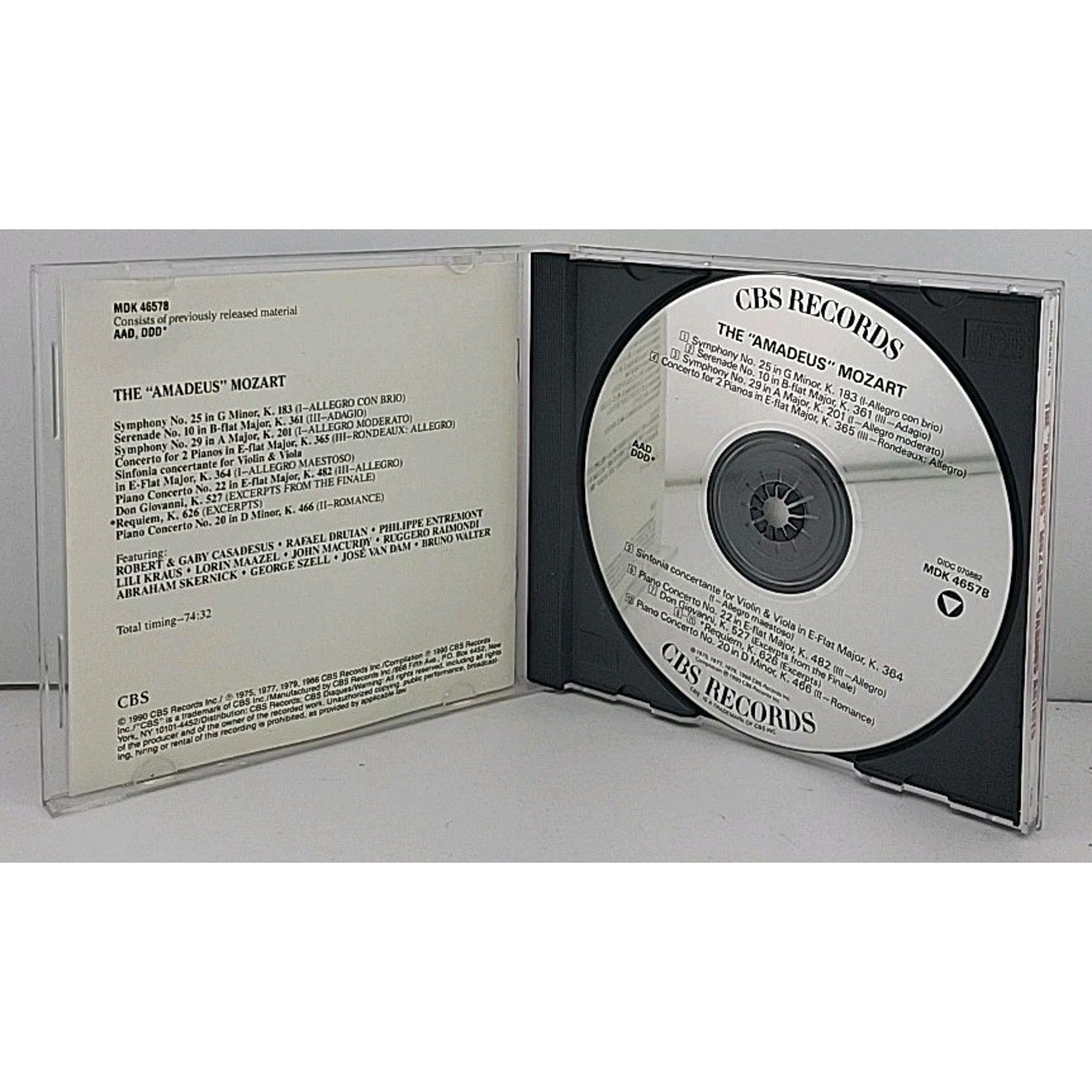 Amadeus Mozart by W.A. Mozart (CD, 1991)