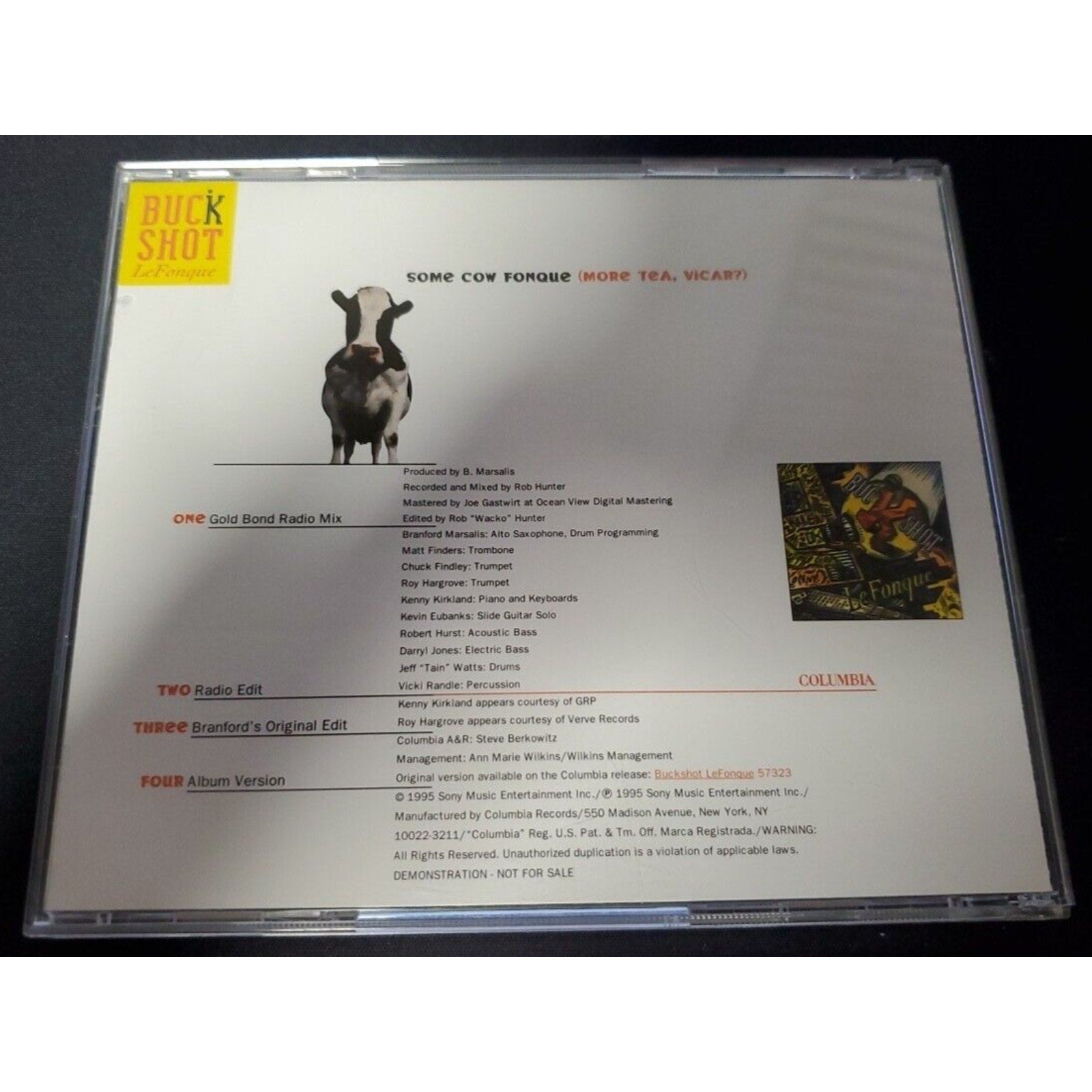 Some Cow Fonque (More Tea, Vicar?) by Buckshot LeFonque (CD, Promo, Single)