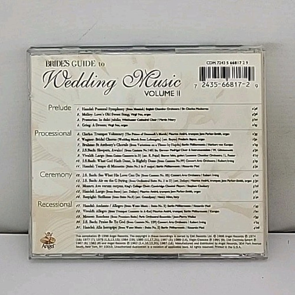 Bride's Guide to Wedding Music, Vol. II (CD, May-1998, Angel Records)