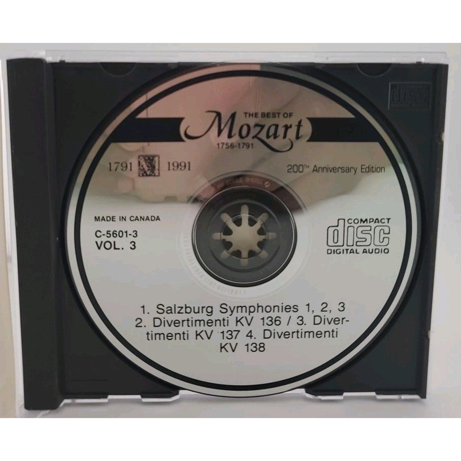 The Best Of Mozart Volume 3 1756-1791 CD
