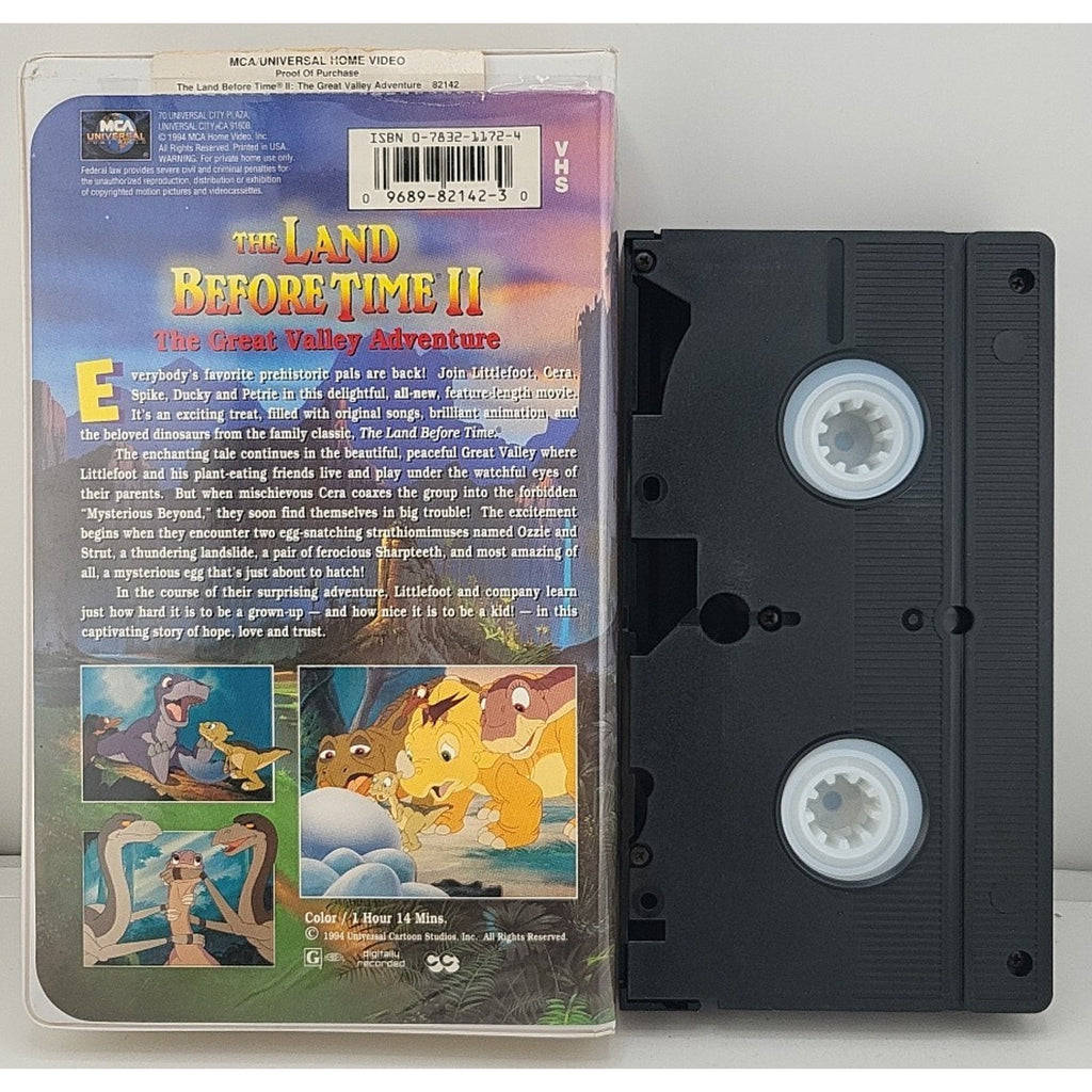 The Land Before Time II: The Great Valley Adventure (VHS, 1994, Clamshell)