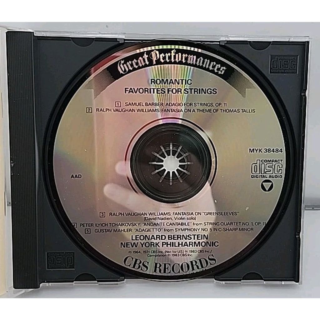 Adagio & Other Romantic Favorites for Strings by Leonard Bernstein (CD, 1990)
