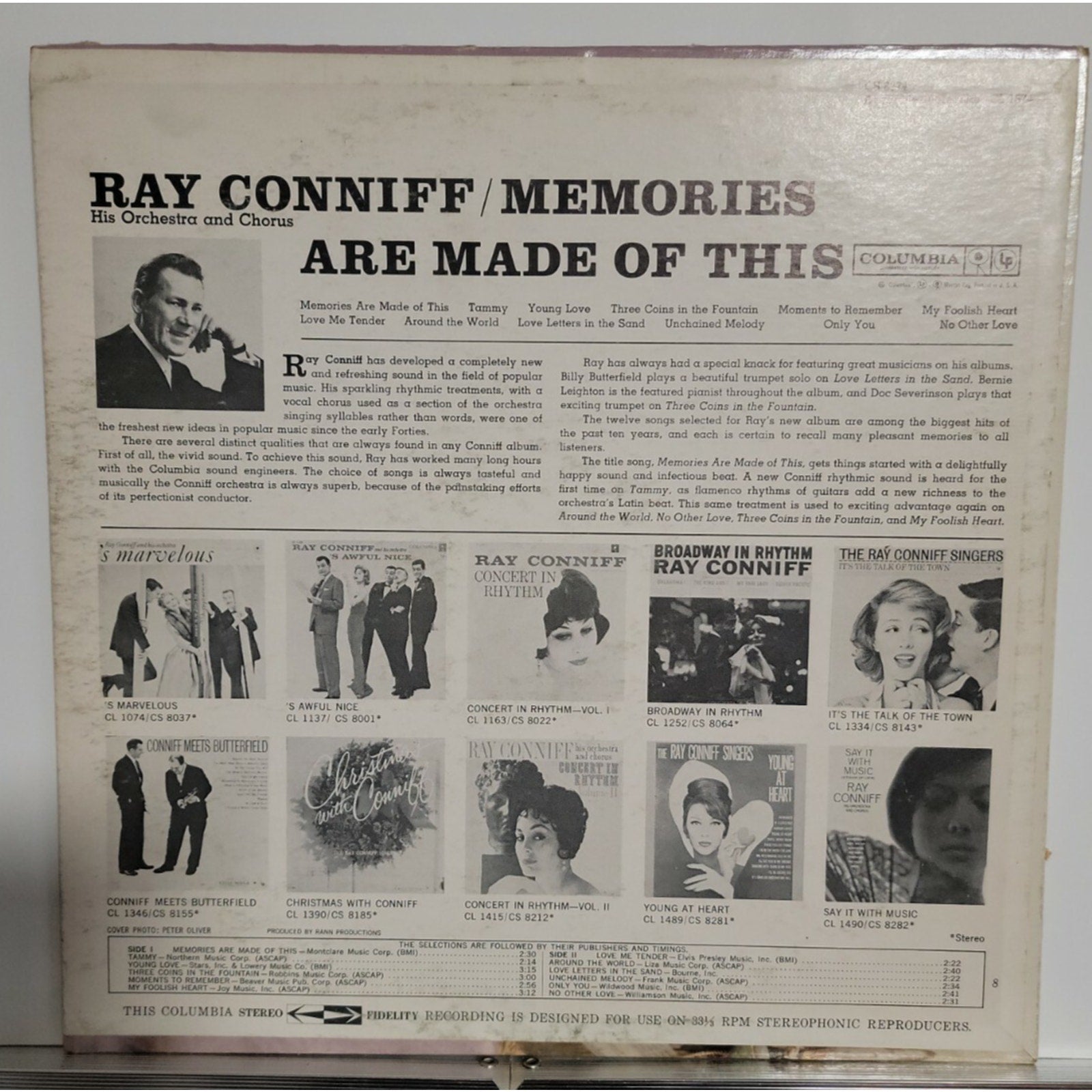 Ray Conniff And His Orchestra And Chorus ‎– Memories Are Made Of This (Vinyl)