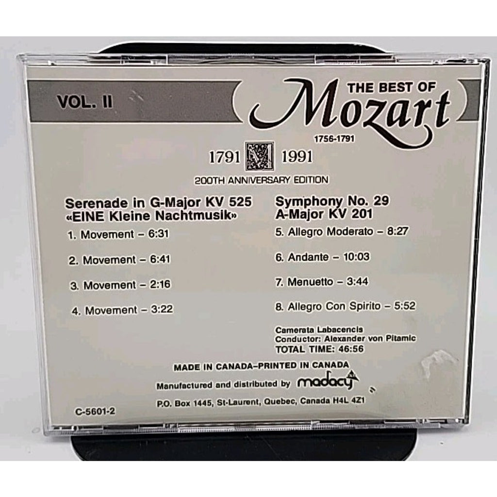 The Best Of Mozart 1756-1791 (CD, 1991 ) 200th Bicentennial Edition