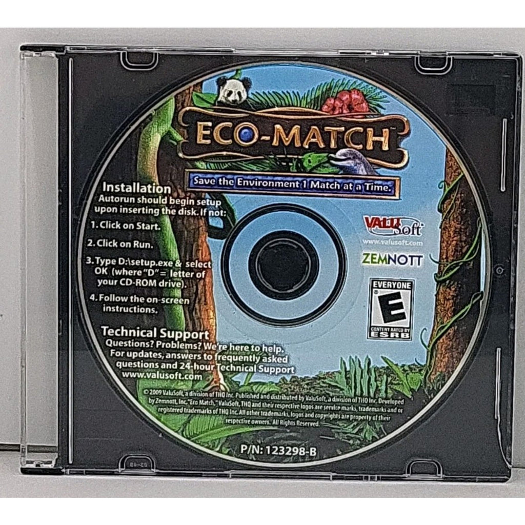Eco-Match: Save The Environment 1 Match At A Time (PC, 2009) *Disc Only*