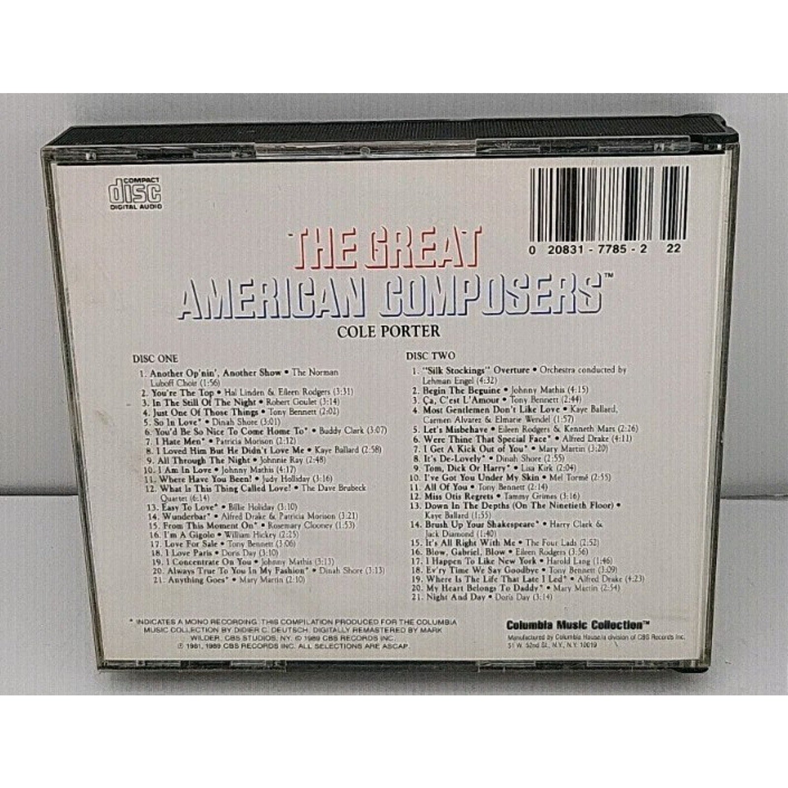The Great American Composers: George & Ira Gershwin by Irving Berlin (CD, 1989,