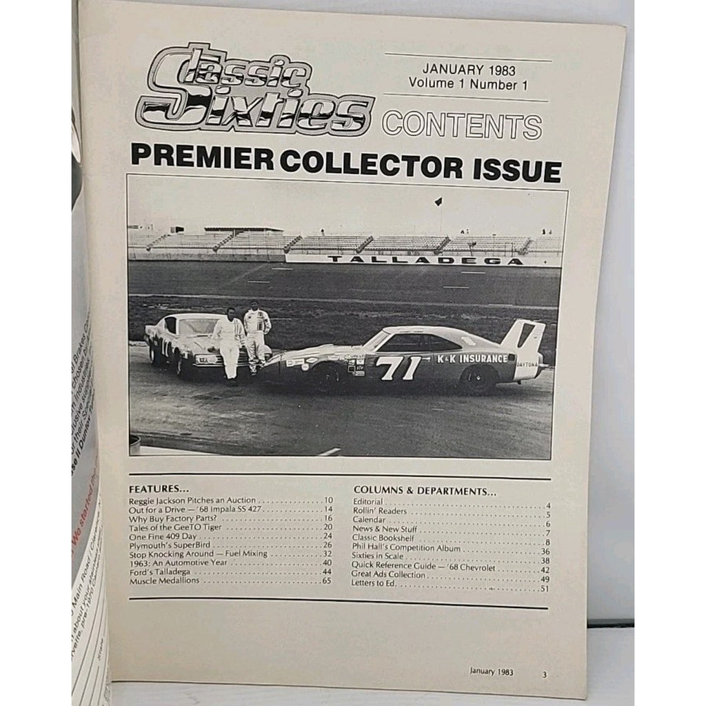 Classical Sixties Decade Of Great American Cars Volume 1 No 1 January 1983