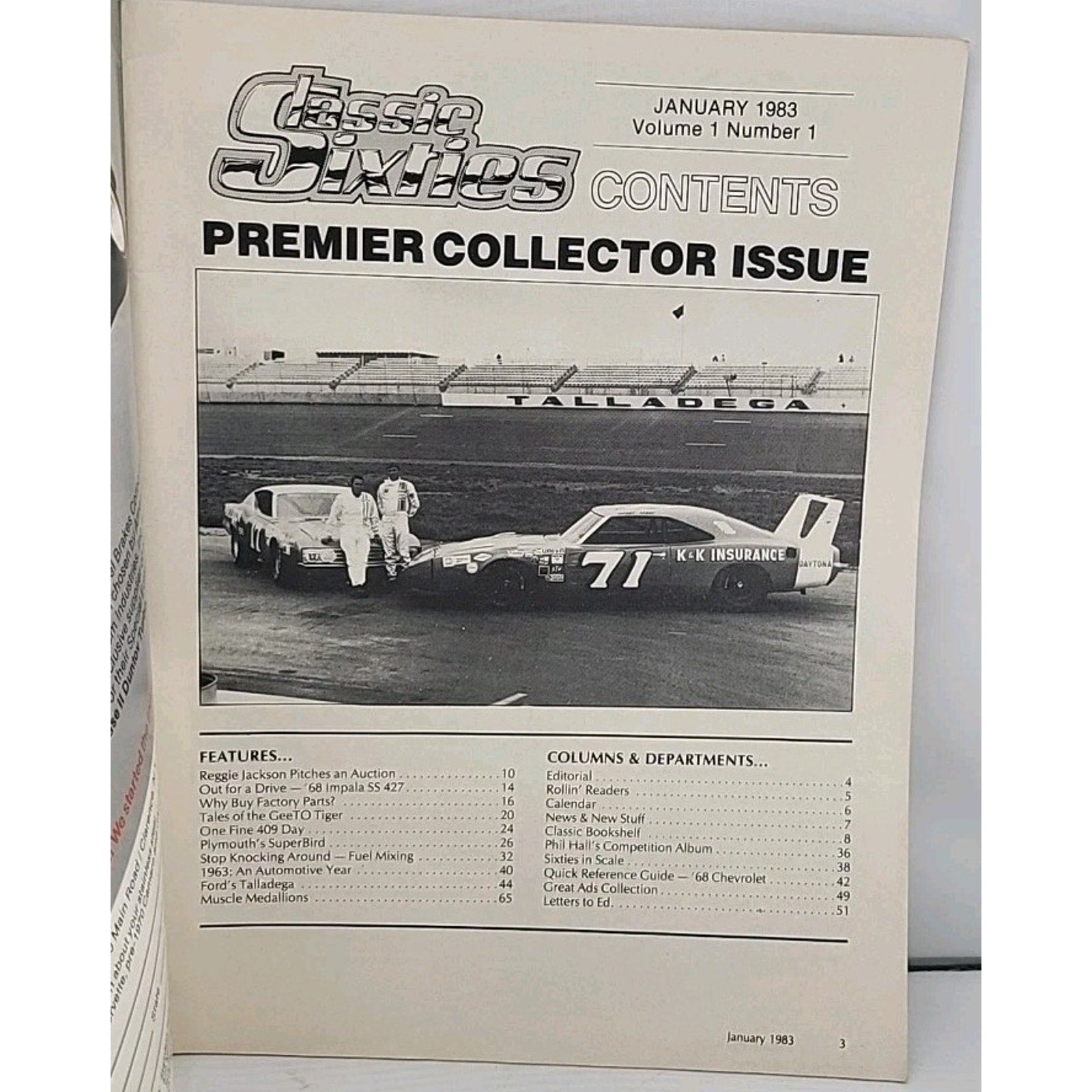 Classical Sixties Decade Of Great American Cars Volume 1 No 1 January 1983