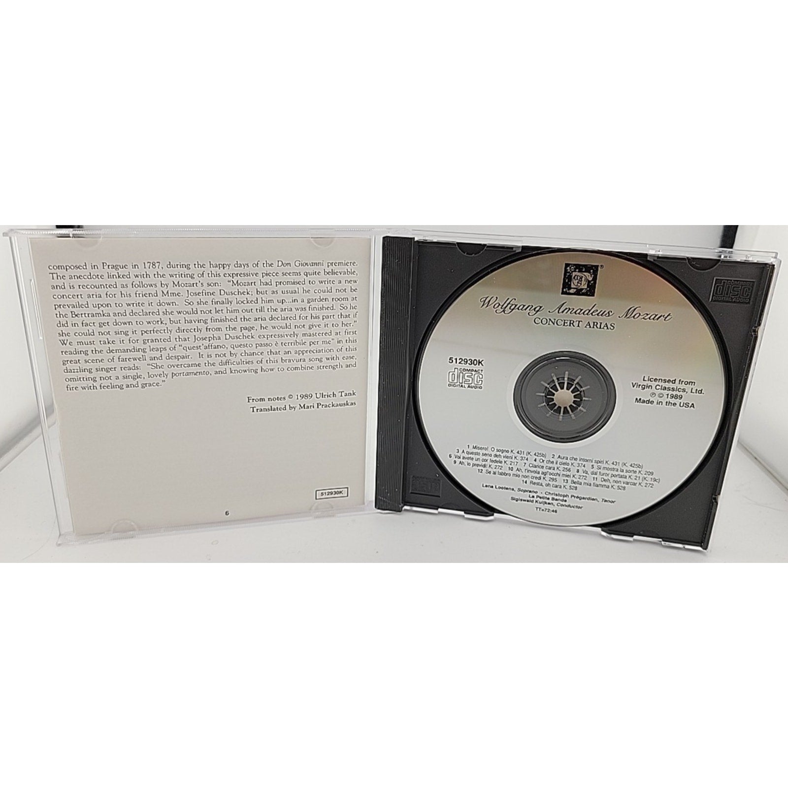 Mozart: Concert Arias 512930K CD