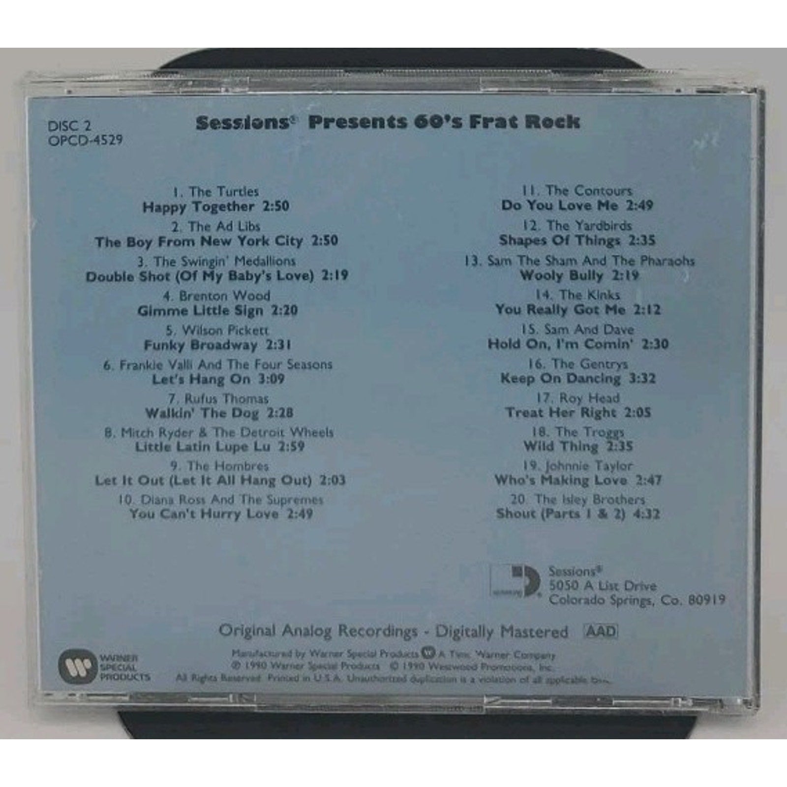 60's Frat Rock CD - Disc 2