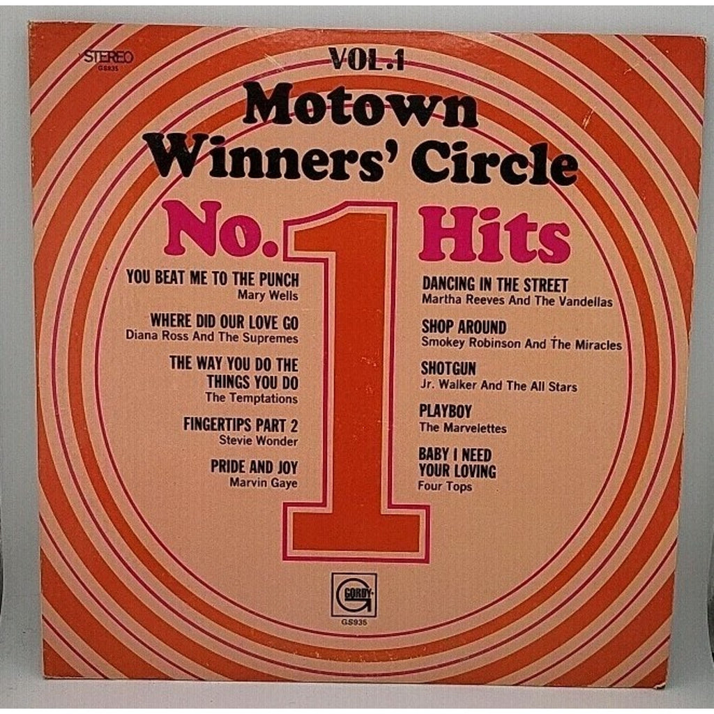 MOTOWN Winner's Circle No 1 Hits Vol 1 Compliation 1968 Vinyl LP Gordy Funk