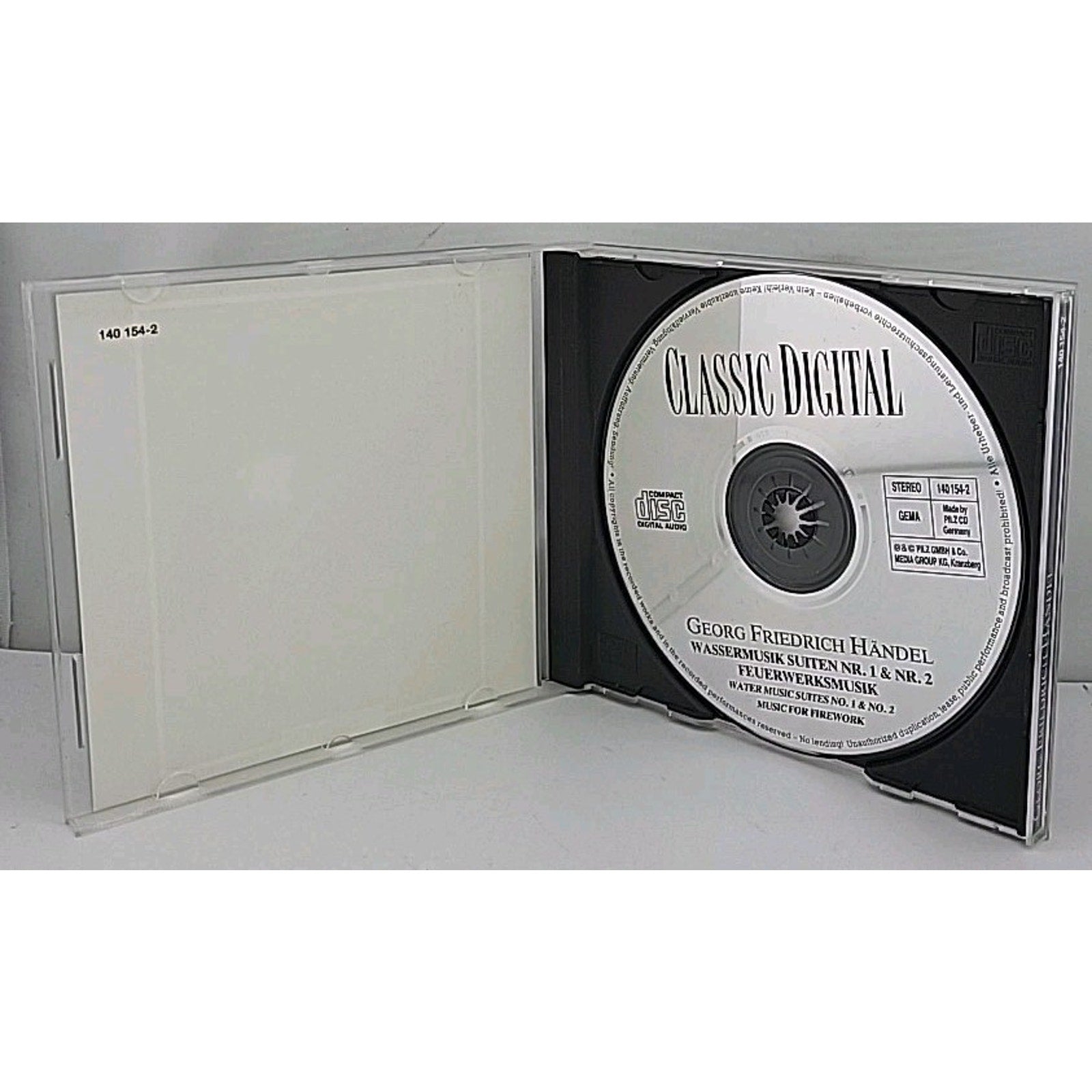 Classic Digital Georg Friedrich Handel Water Music Fireworks Music CD