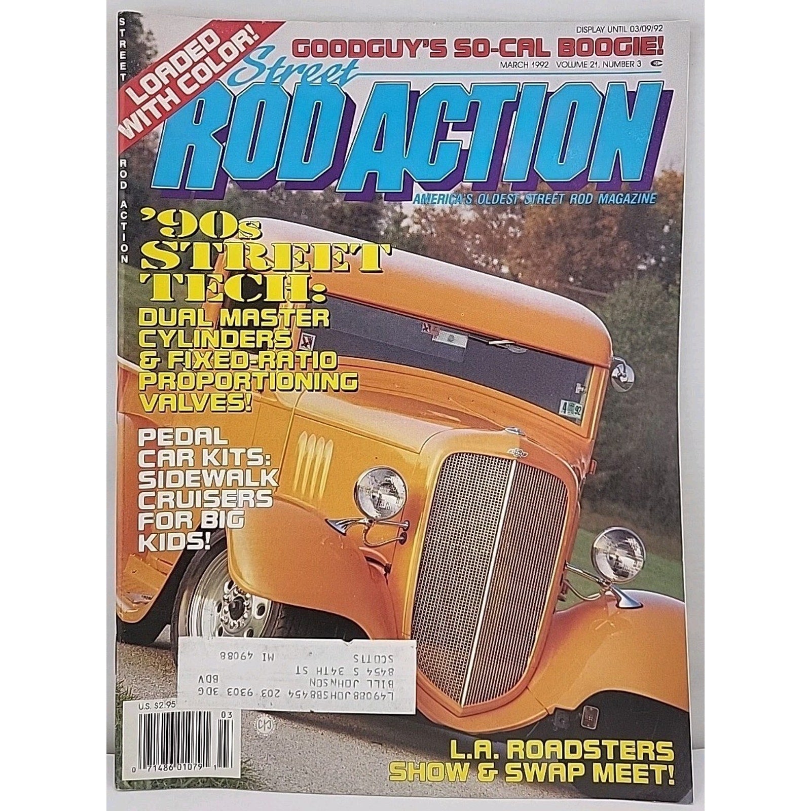 Street Rod Action Magazine March 1992 Volume 21 Number 3