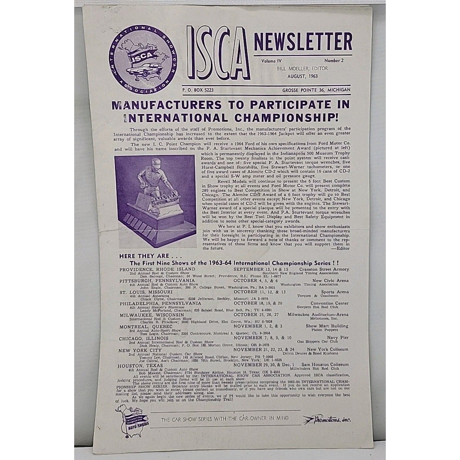 ISCA Newsletter August 1963 Volume IV Number 2