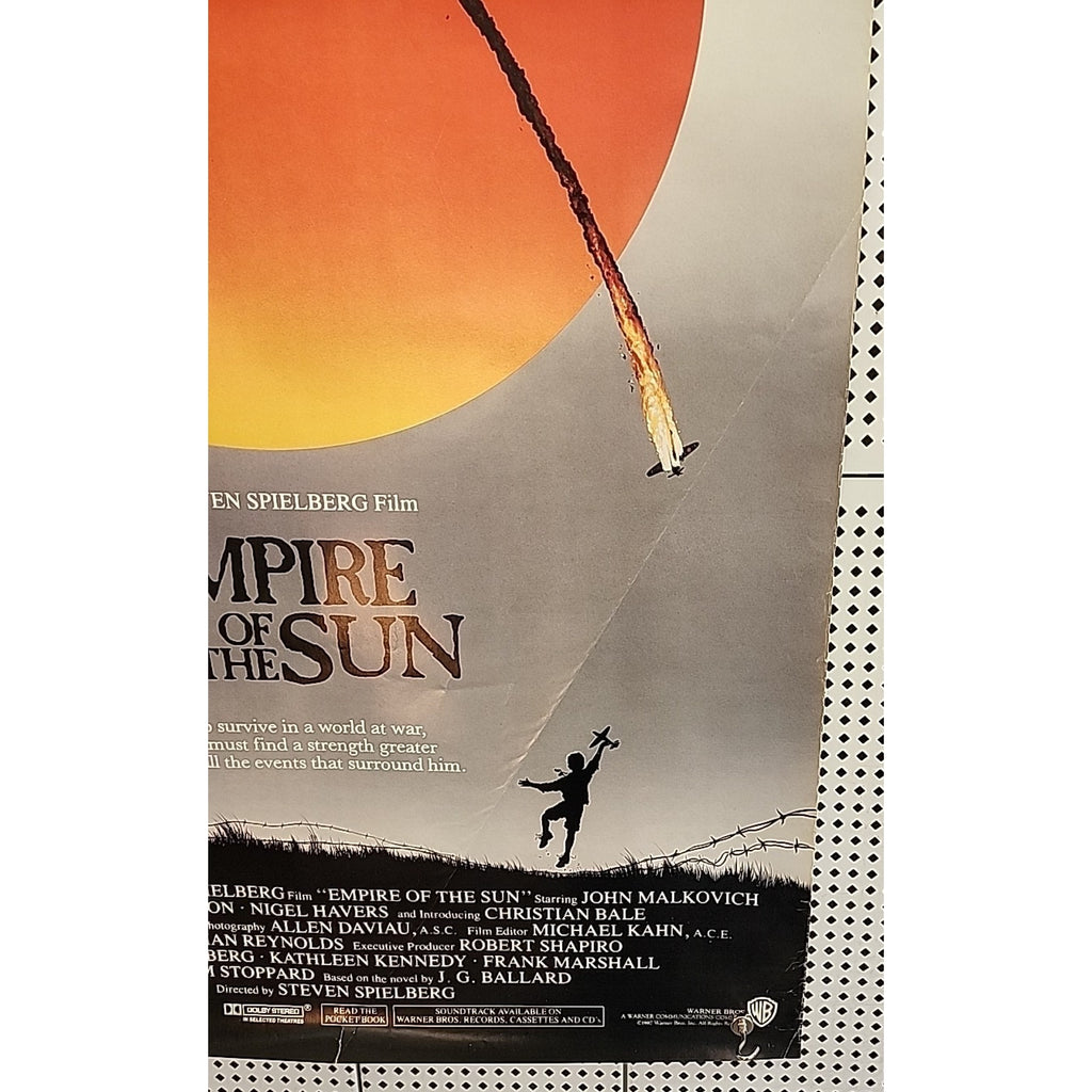 1987 Empire Of The Sun Movie Poster 27 x 40 ~ Steven Spielberg