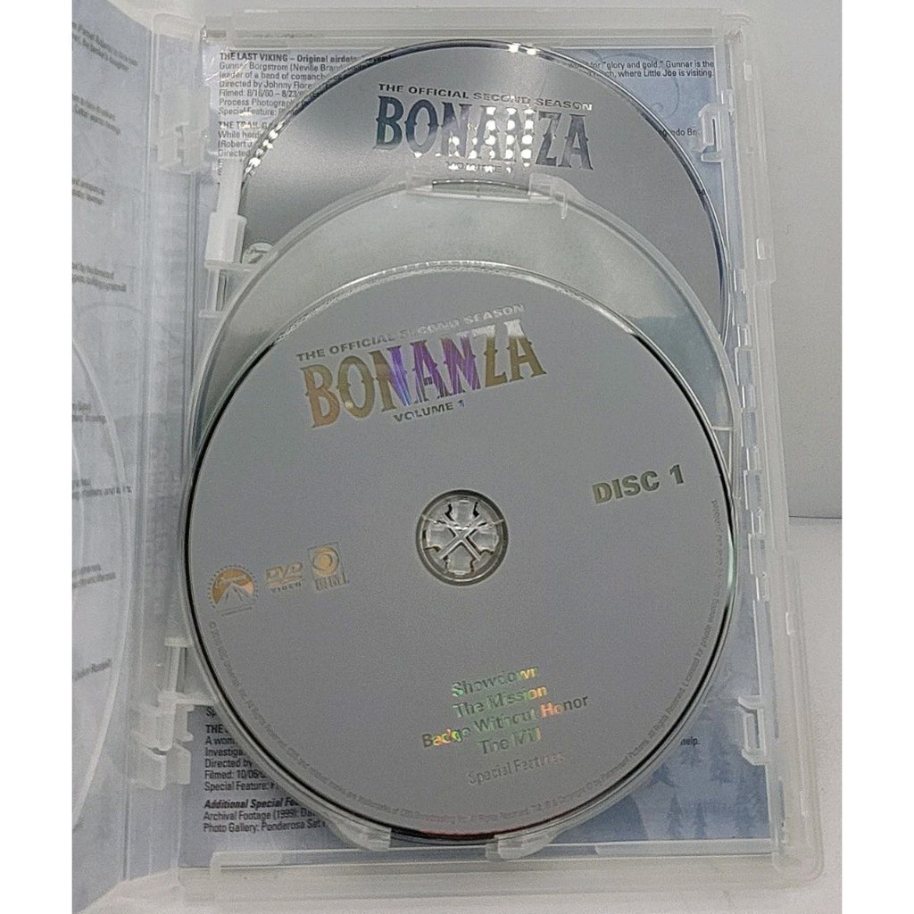 Bonanza: the Official Second Season Volume 1 (DVD, 1960)